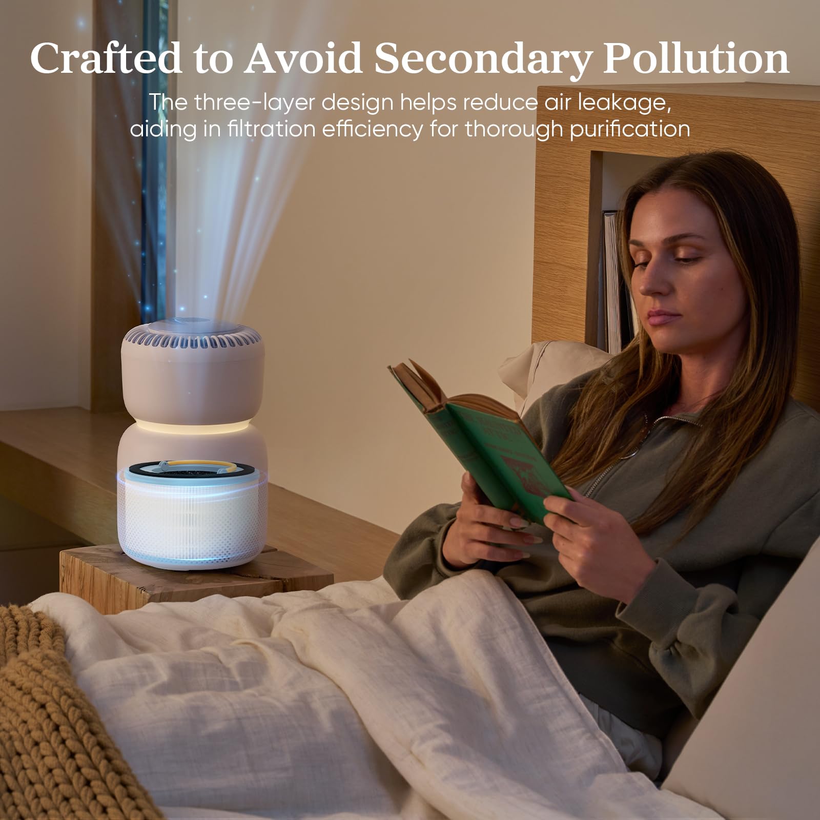 Levoit Sprout-RF Genuine Air Purifier Replacement Filter, 3 layer HEPA Filter, High-Efficiency Activated Carbon, 1 Pack - Image 4