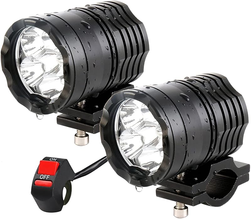 Motorcycle Driving Lights 12-60V 40W 3600LM LED Fog Lights for ATV UTV Bike | Car Truck Boat Forklift Waterproof LED Spotlights with 6 Light Beads High Low Strobe Beam Switch Universal