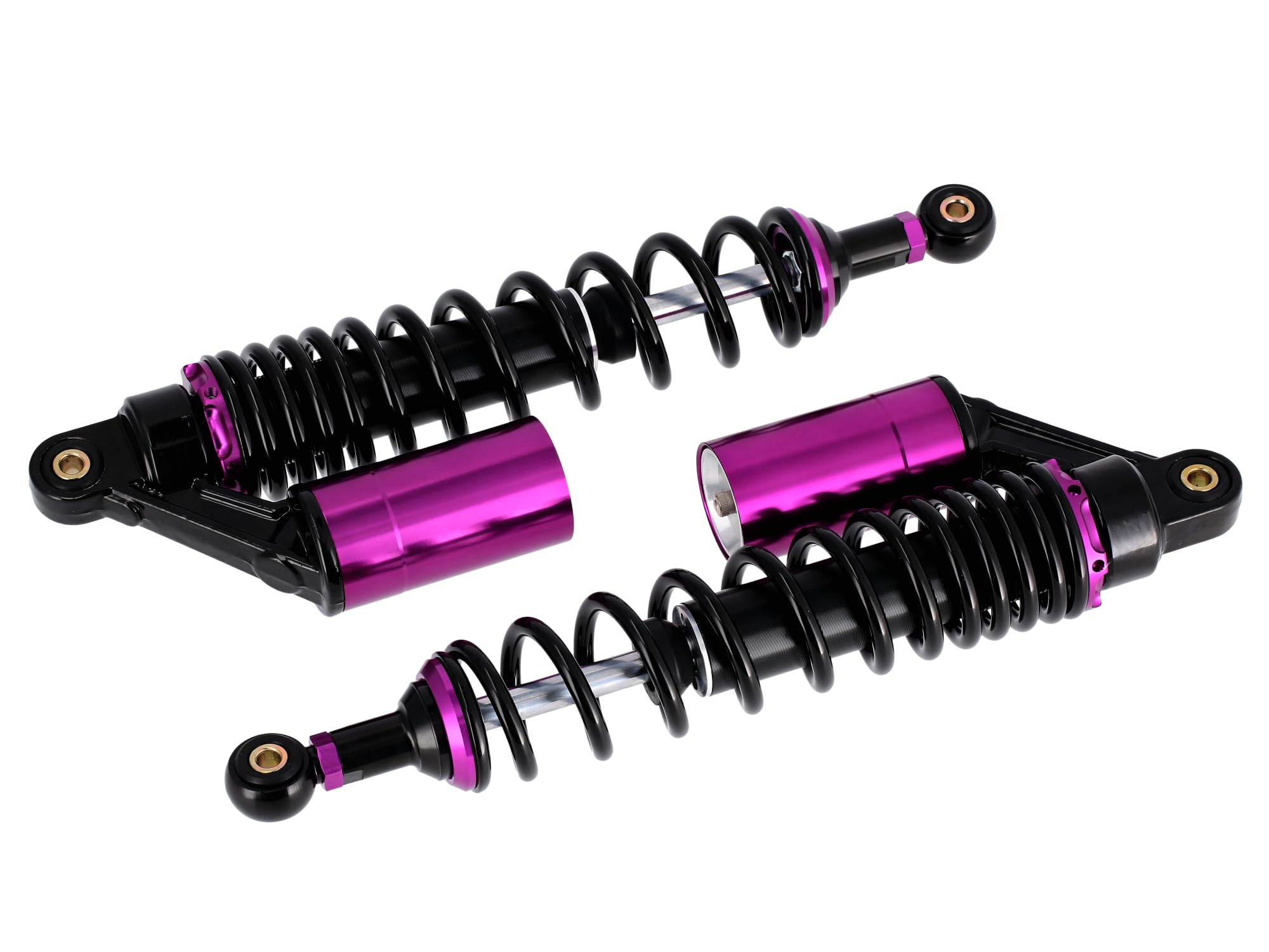 Set: Tuning-Federbeine 360mm, mit externen Ausgleichsbehälter, Schwarz/Vi