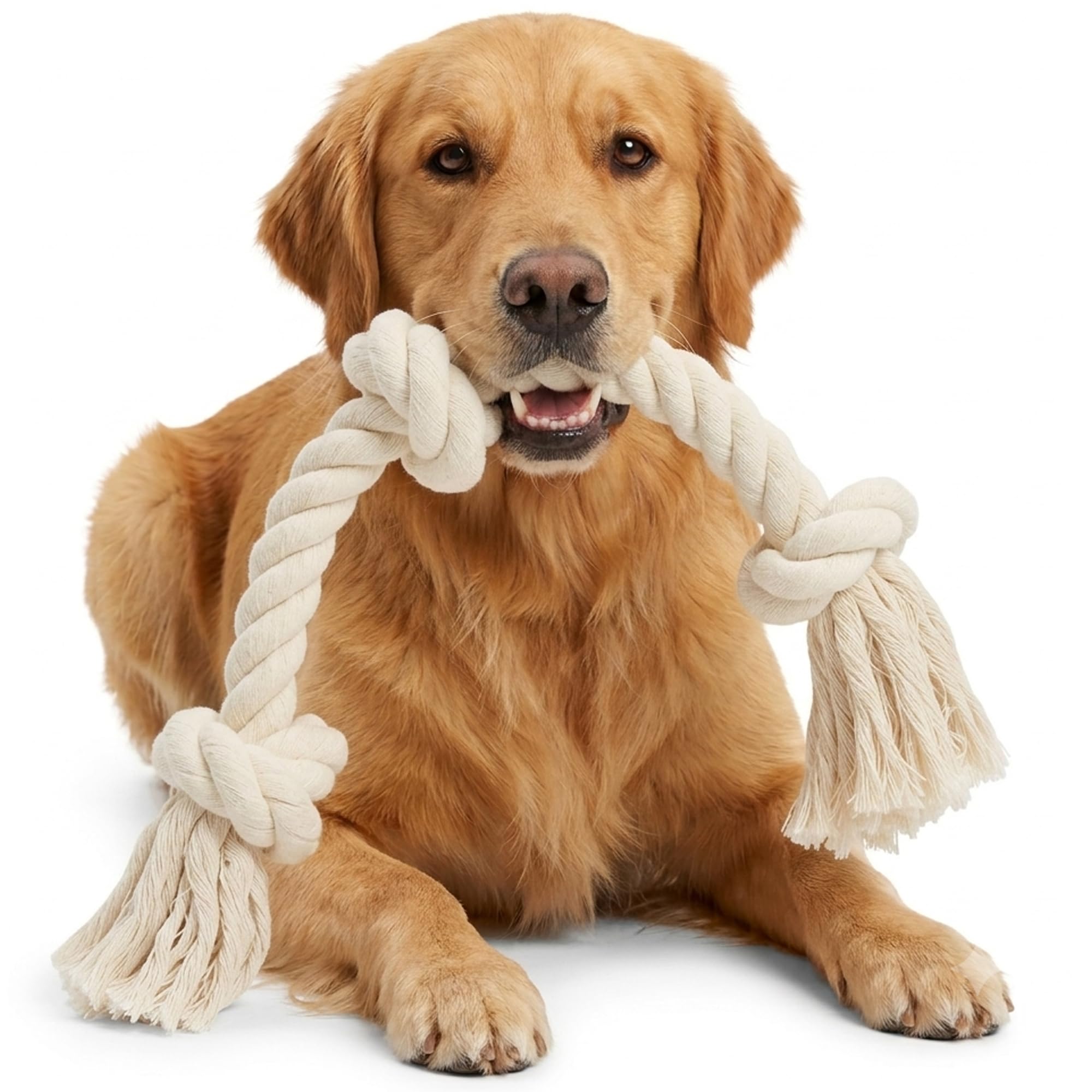 Barida Natural White Cotton Dog Rope Toy