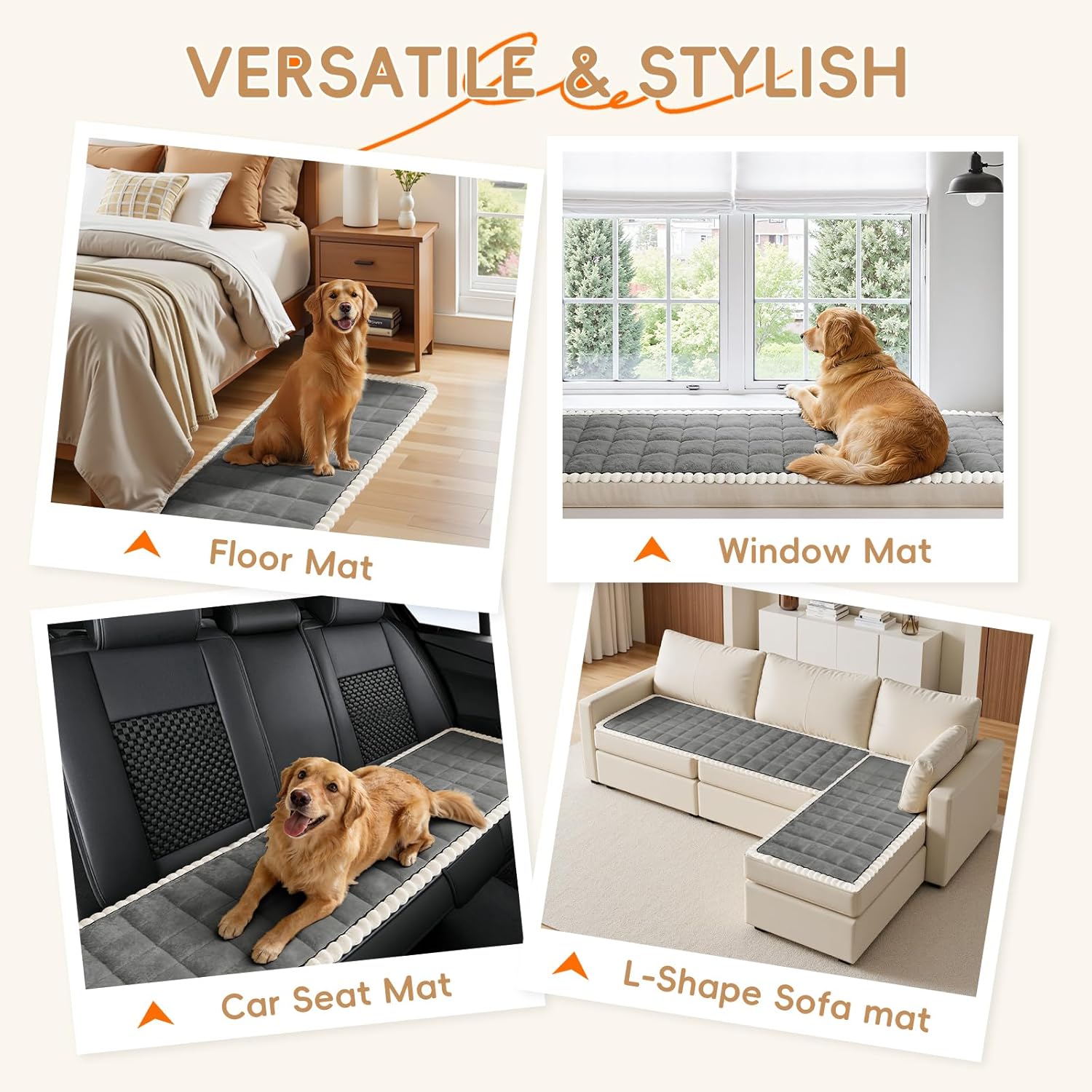 Arfntevss Plush Pet Couch Covers for Sofa Washable Fuzzy Dogs Love Seat Cover for 2 Cushion Couch Thick Soft Velvet Loveseat Sofa Slipcover Anti-Slip Protector (Fuzzy Grid Dark Grey, 27.6" x 59")