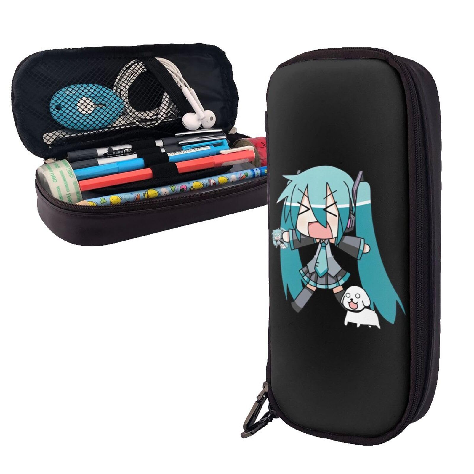 Amazon.co.jp: ペンケース 初音ミク 筆箱 文房具 ペンポーチ PUレザー