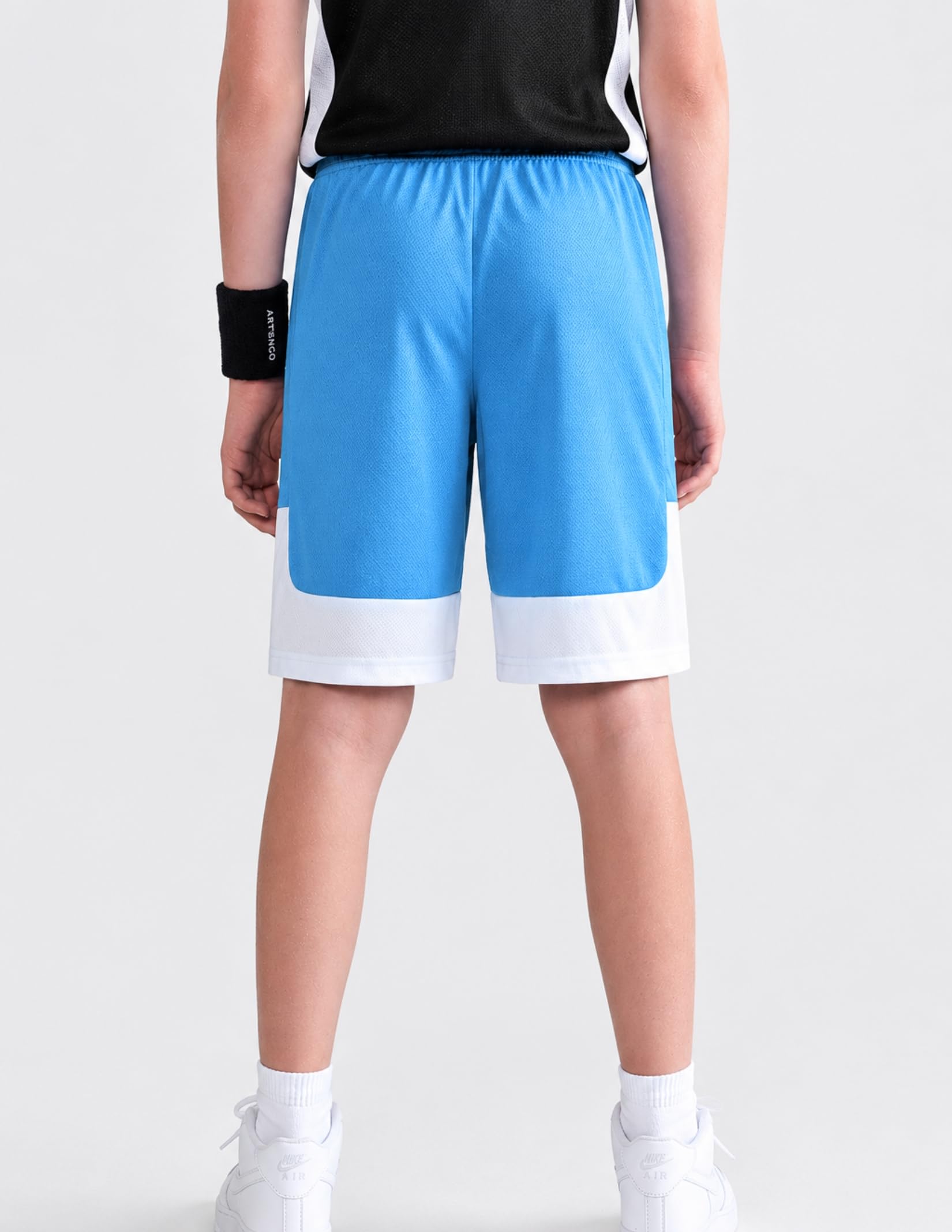 Liberty Imports Confezione da 5 pantaloncini da basket per ragazzi al ginocchio | Pantaloncini sportivi in micro rete con tasche, asciugatura rapida, coulisse, vestibilità regolare, per allenamento e corsa