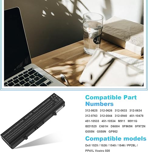 Miniatura 4 de Fancy Buying Batería para Dell Inspiron 1525 1526 1545 GP952