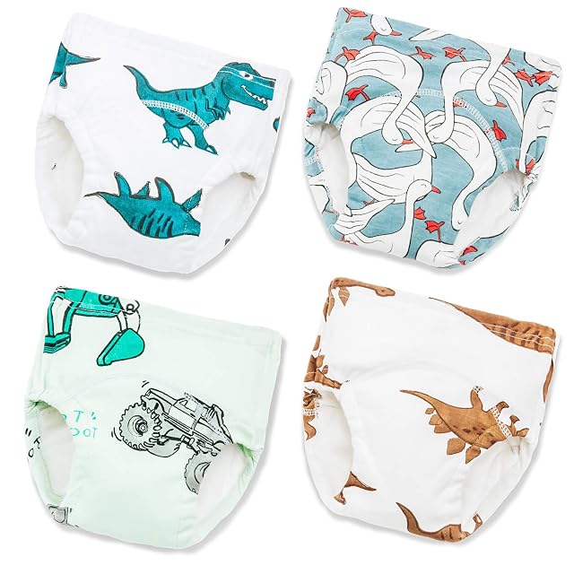 Joyo roy Potty Training Underwear 4t Toilet Training Pants 100 Cotton Absorbent 4t-5t Boys Underwear for Boys Waterproof