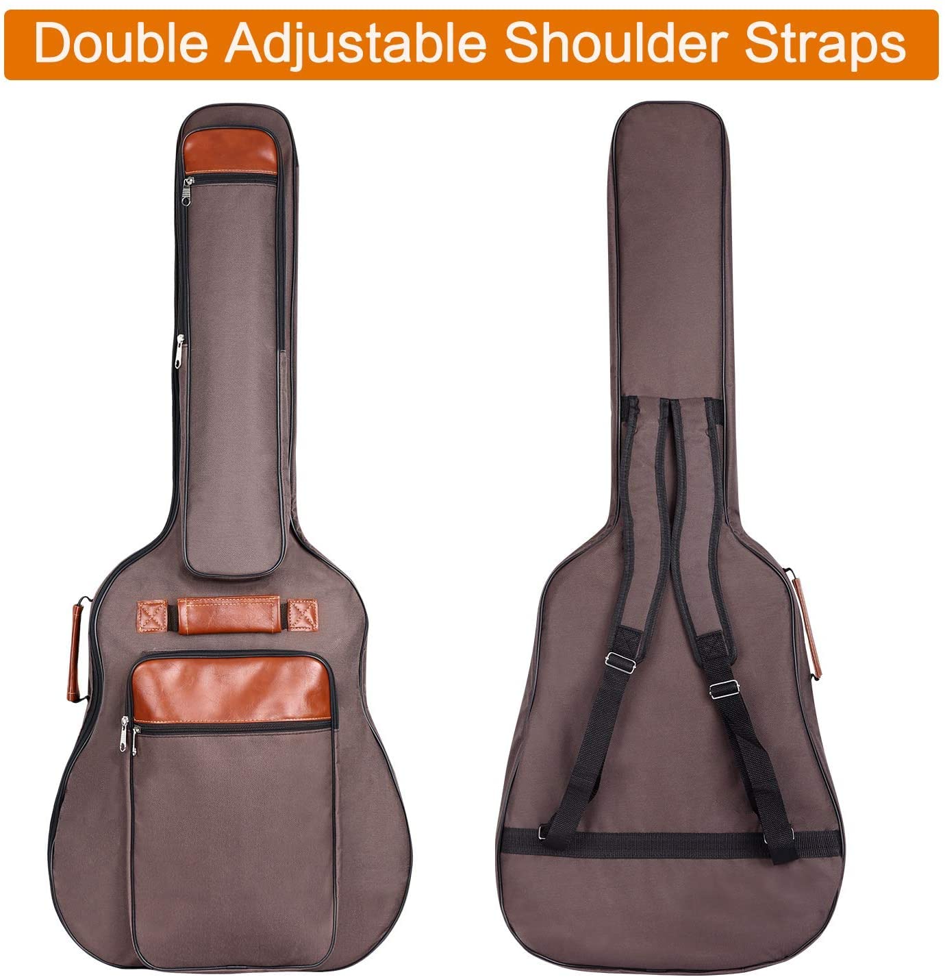 CAHAYA Borsa Chitarra Custodia di Oxford Impermeabile per 41 Pollici Chitarra Acustica Classica con Imbottitura 12mm Doppia Cinghie da Spalla Regolabile