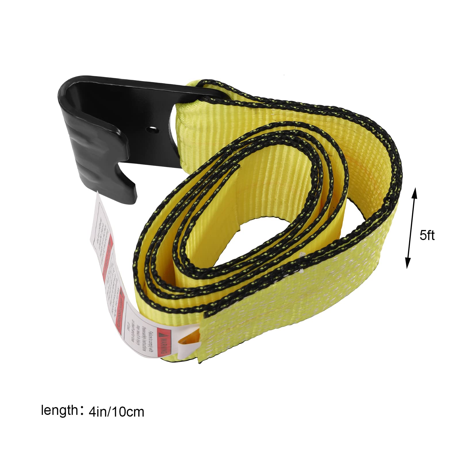 10-teilige Spanngurte mit Bruchkraft 7983.23kg Belastbarkeit 3991.61kg & Hebelastkapazität 453.6kg,Ratschengurte Zurrgurte aus Polyester mit Flachhaken für LKW-Anhänger Bootstransport (10cmx1.5m,Gelb)