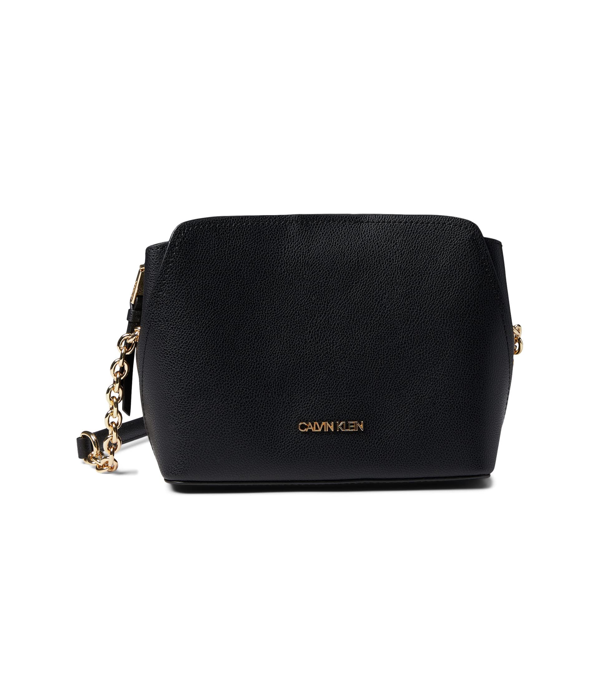 Calvin Klein Hailey Micro Pebble Triple Compartment Chain Crossbody