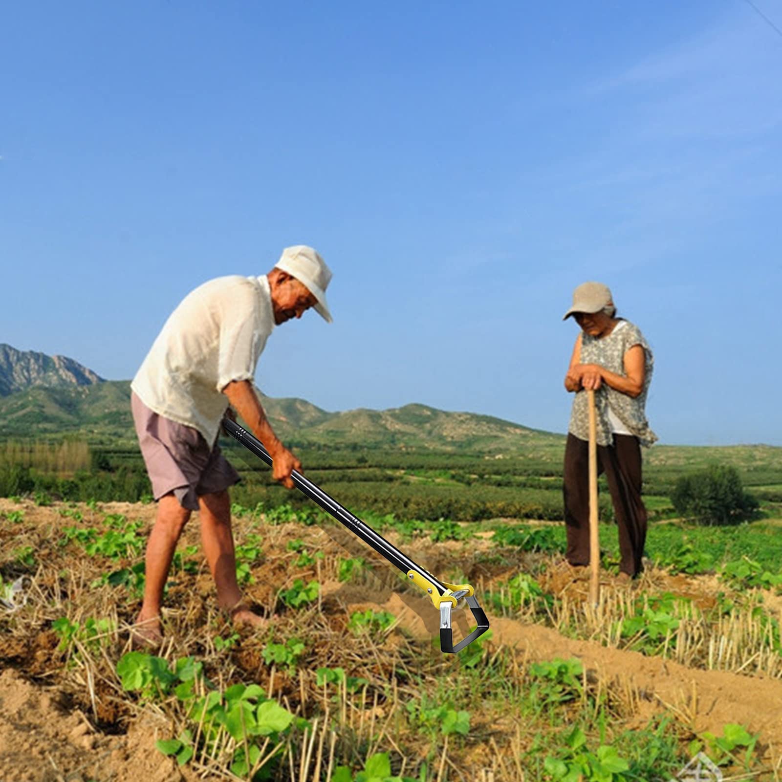 ⭐️雑草取り 用スカッフルガーデンホー ロングハンドル 調節可能 Amazon.co.jp: 【もう背中を痛めない】ガーデンツール 雑草取り