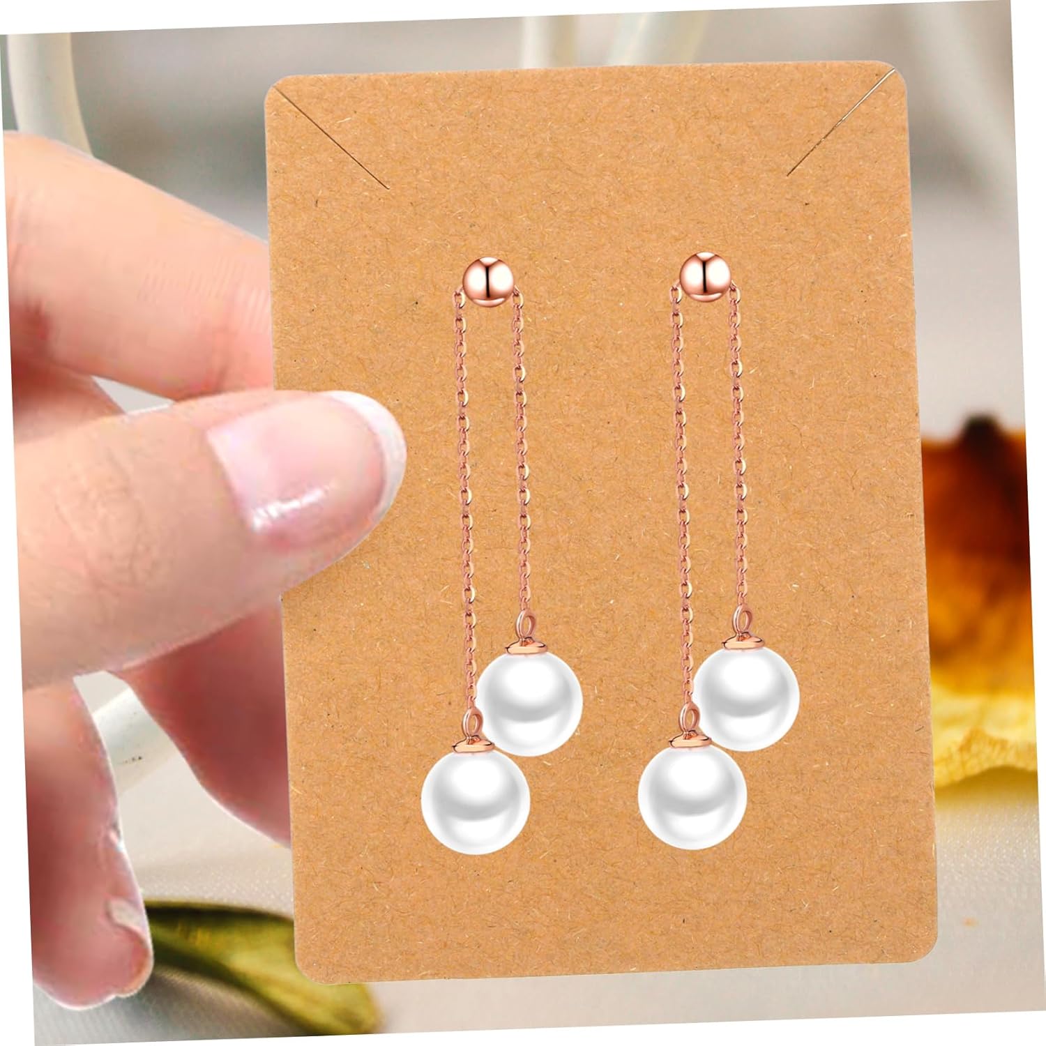 1 Set Jewelry Display Cards with Transparent Bags and Earring Backs Durable Earring Necklace Packaging Kit for Organizing Necklaces Bracelets and More