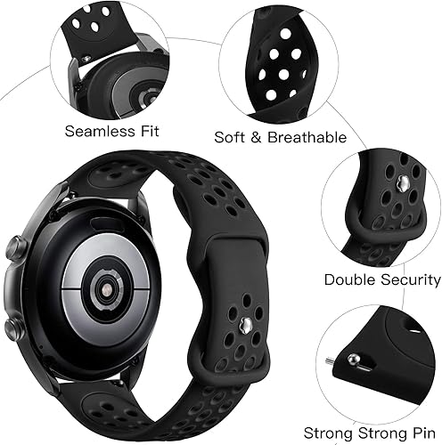 Miniatura 3 de Easuny Compatible con Samsung Galaxy Watch 3 1.772 in BandGalaxy Watch 1.811 inGear S3 FrontierClassic Watch Bands, 0.866 pulgadas, correa de reloj