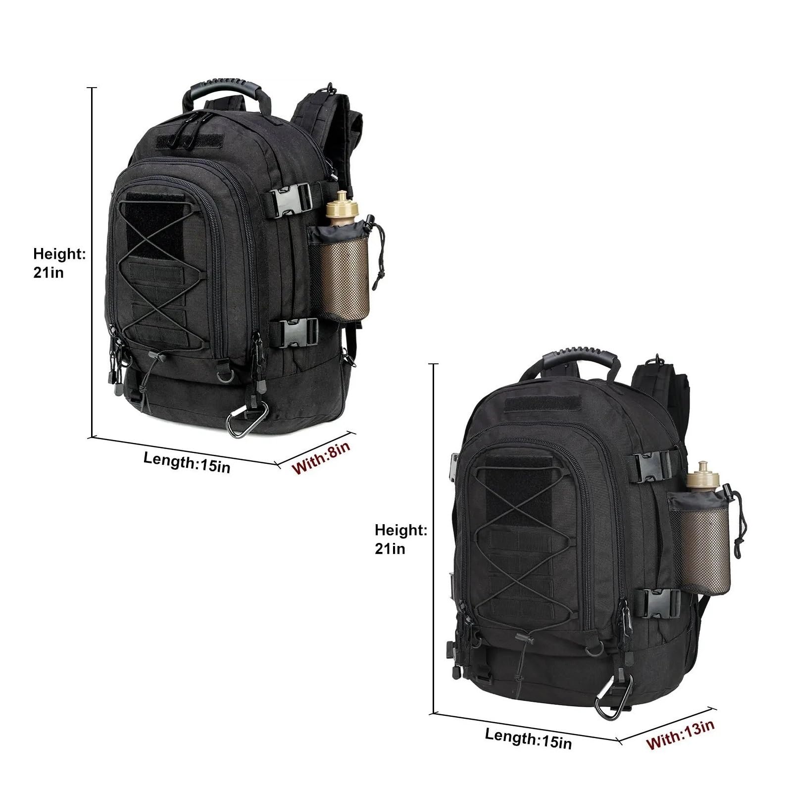 Wasserdichter 60-Liter-Rucksack, große Kapazität, Bug-Out-Tasche für Wandern und Camping, langlebiges Design, vielseitige Outdoor-Ausrüstung für Reisende und Abenteurer