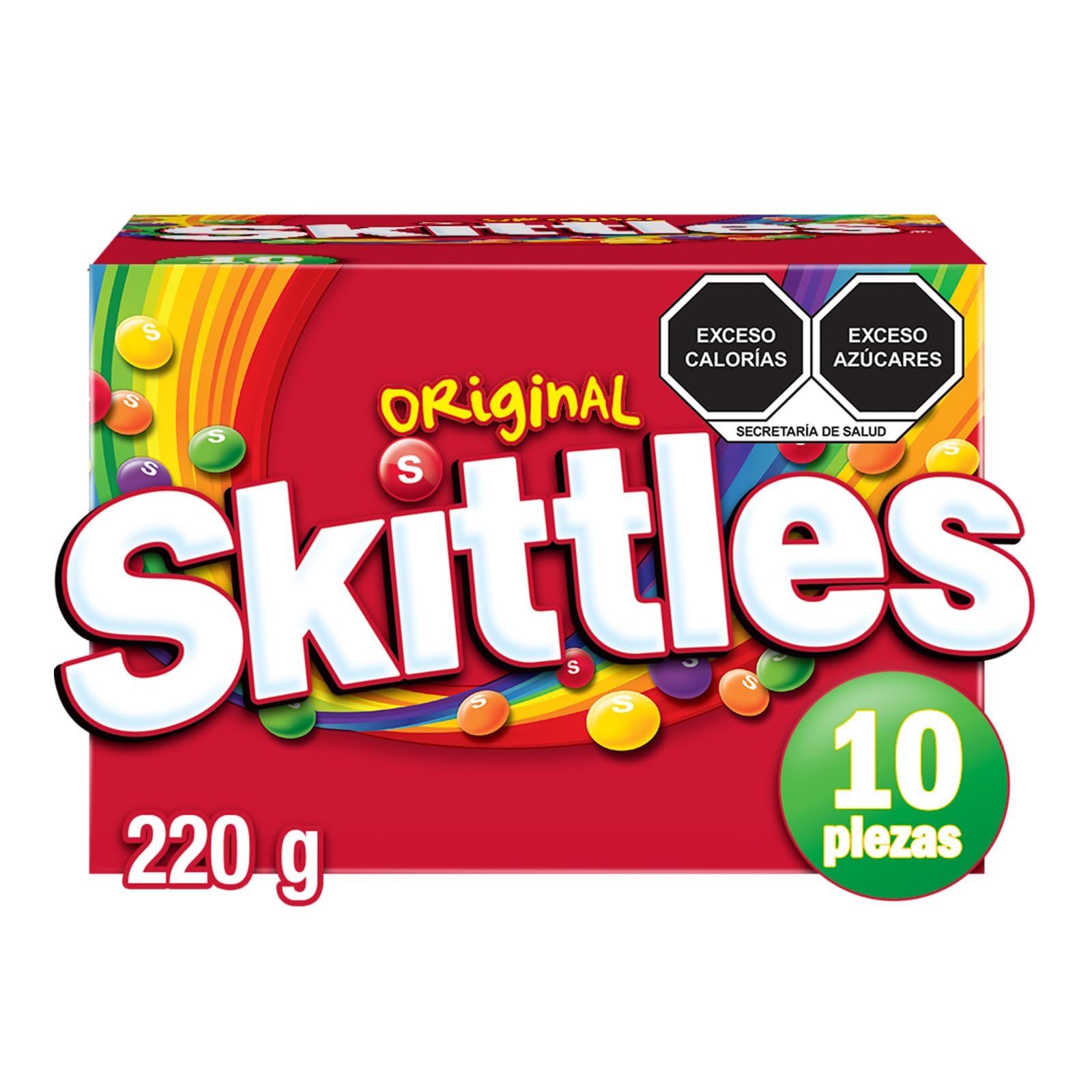 Skittles dulces caramelo suave original 10 piezas de 22g - 220g
