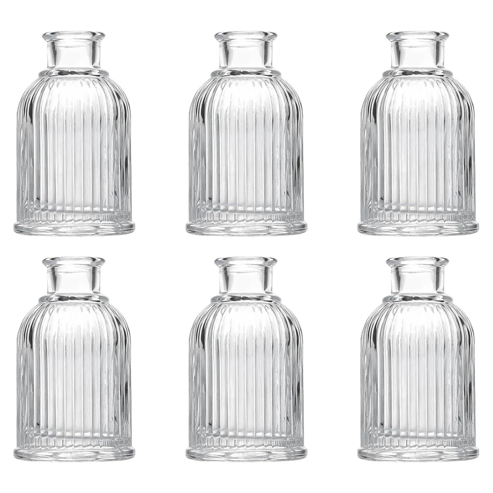 Vase géométrique en verre pour centre de table de mariage élégant x6