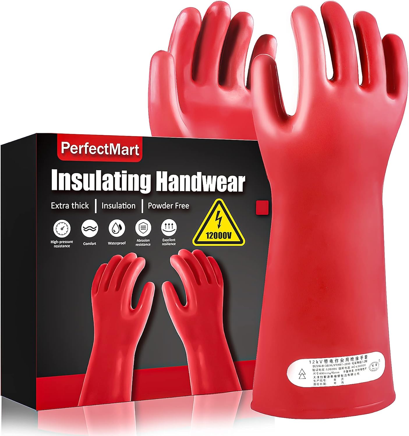 Insulating Gloves For High Voltage Electrical Work 1.8mm-Thickness Protective Gloves Cut