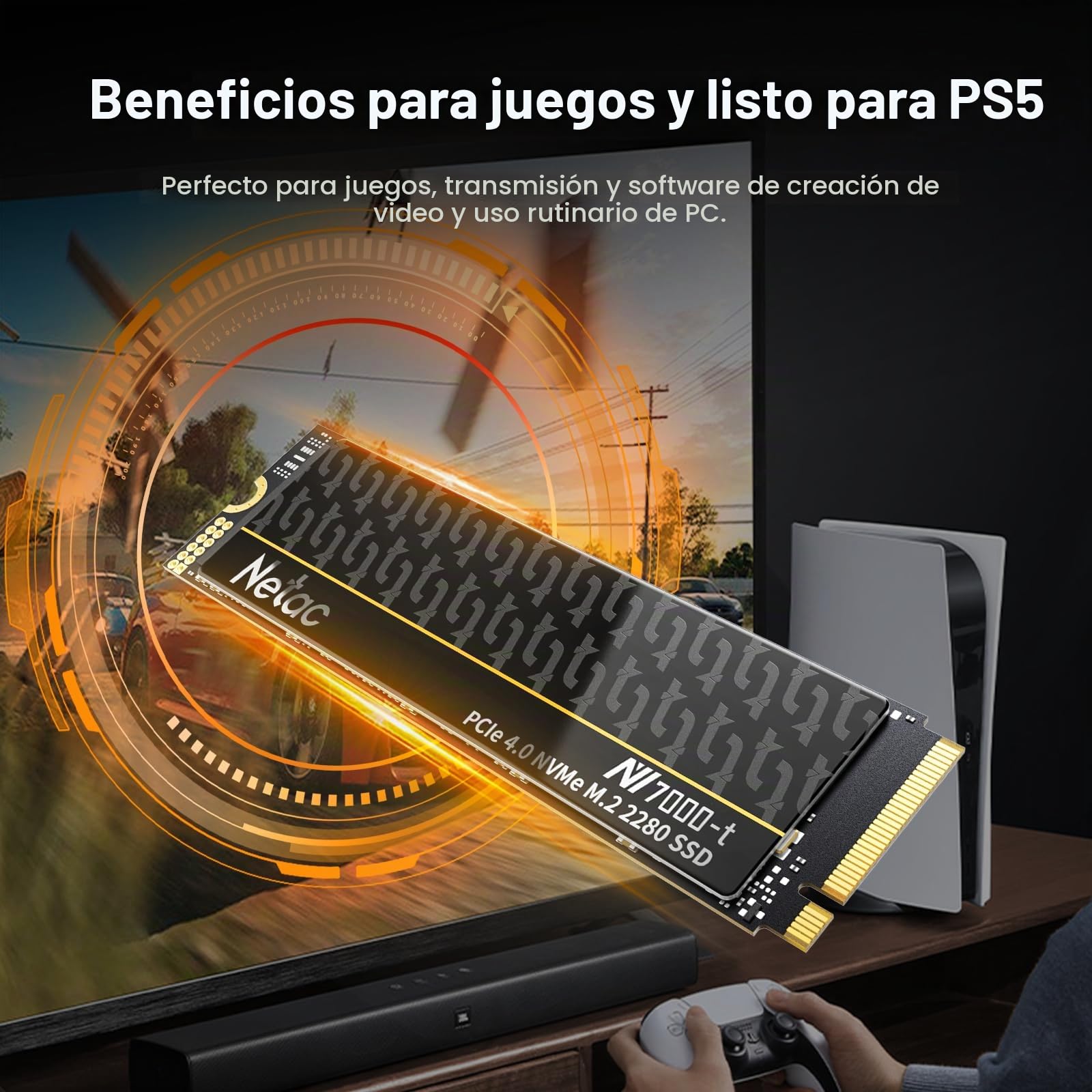 Amazon.com: Netac SSD PCIe Gen4x4 M.2 de 1 TB hasta 7,300 MB/s