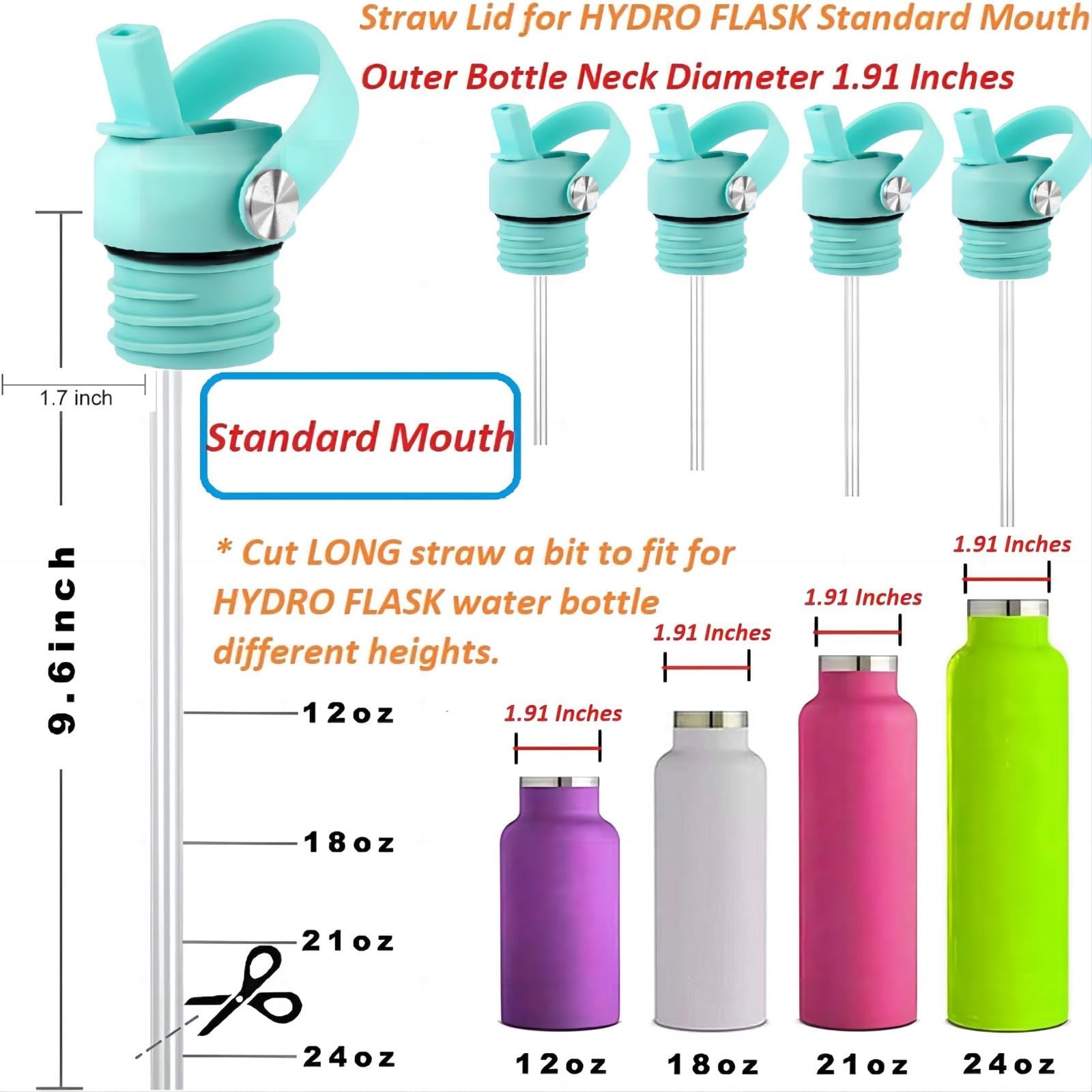 Amazon.com : VGHNQ Alpine Straw Lid for Hydro Flask Standard Mouth 18 21 24  oz, Replacement Sport Cap with Handle, BPA-Free Straw Lid with 2 Straws +  Brush, for Hiking Camping Backpacking