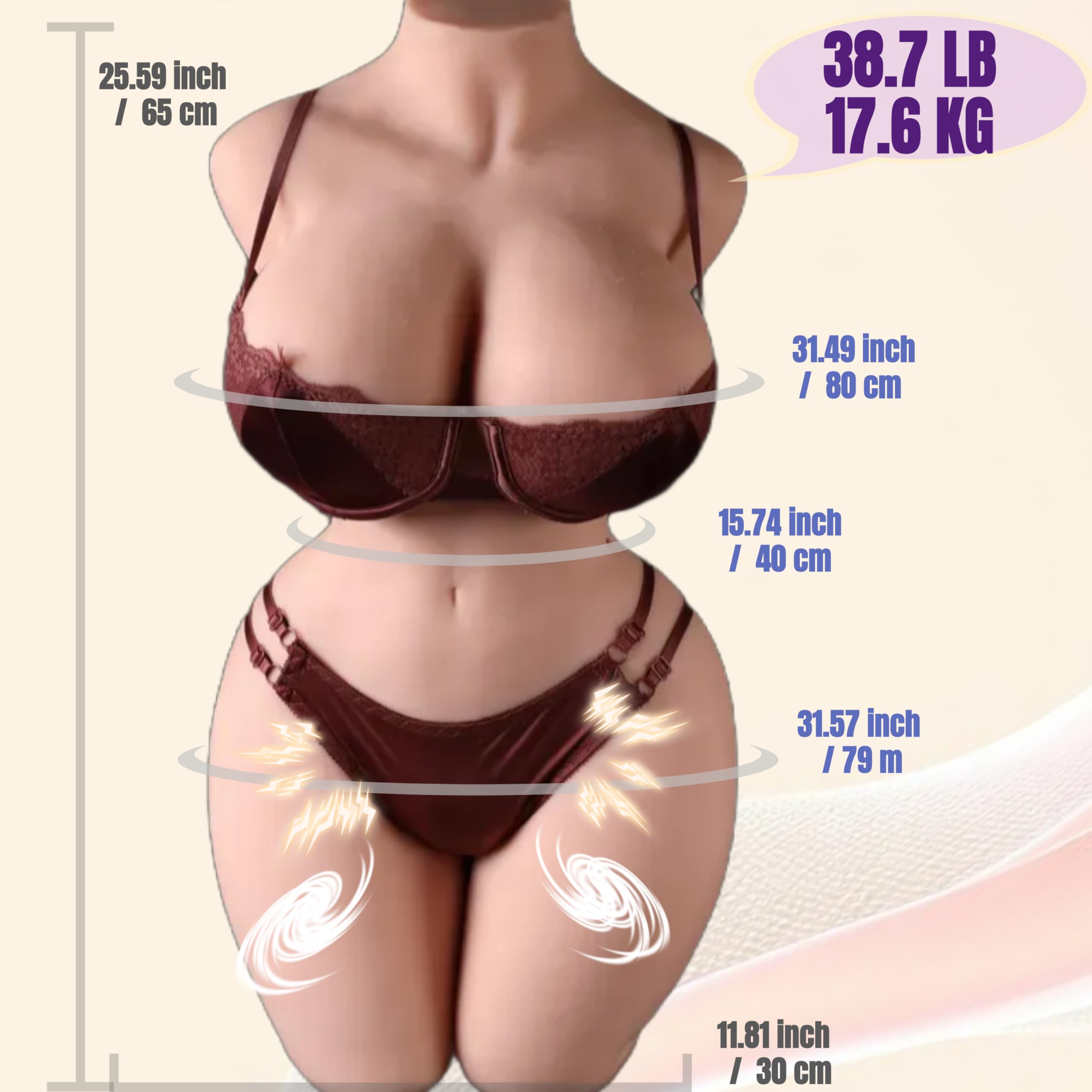 Amazon.com: MuseLuv Heating, 10 Suction 10 Vibration Modes Sex Doll –  38.7LB Lifelike Male Masturbator Torso Moaning, Realistic Big Boobs & Butt,  Soft TPE Full Body Sex Toy for Men, Adult Love