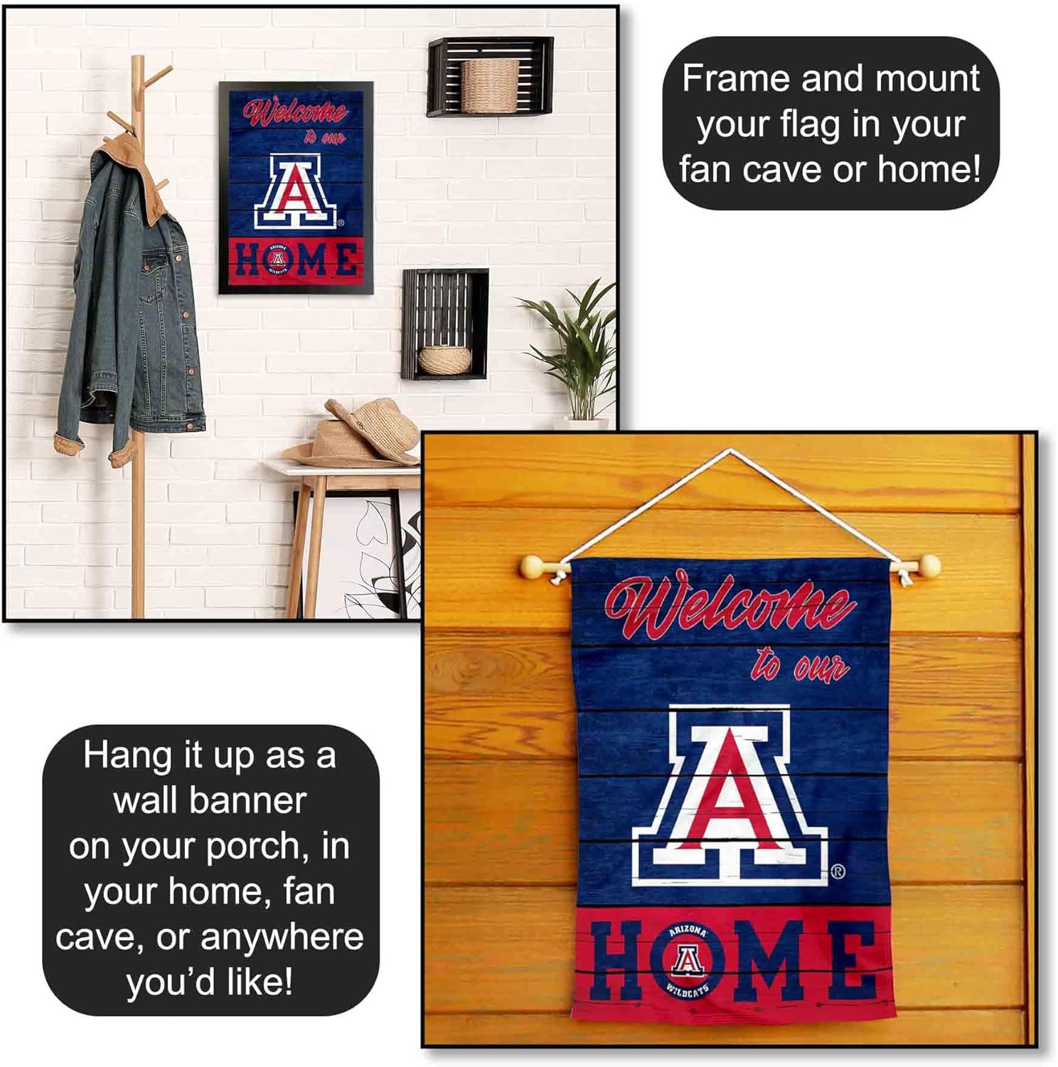 Arizona Wildcats Welcome To Our Home Double Sided Garden Yard Flag - Image 5