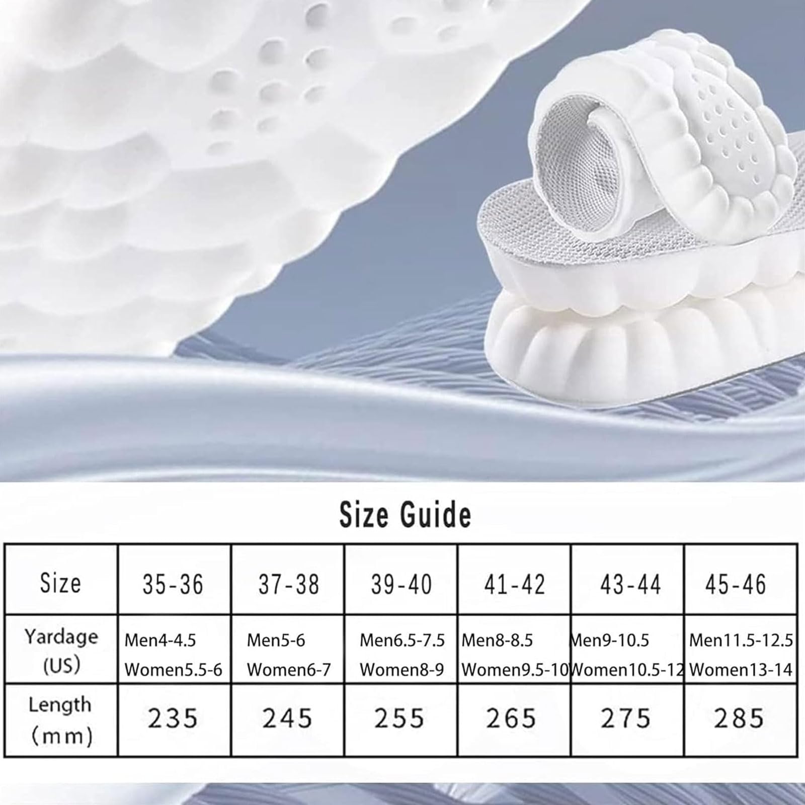 Solette Steppers per uomo e donna, solette massaggianti 2025, inserti per scarpe in memory foam con supporto per arco plantare (3 paia, uomo 40-44/donna 42-44)