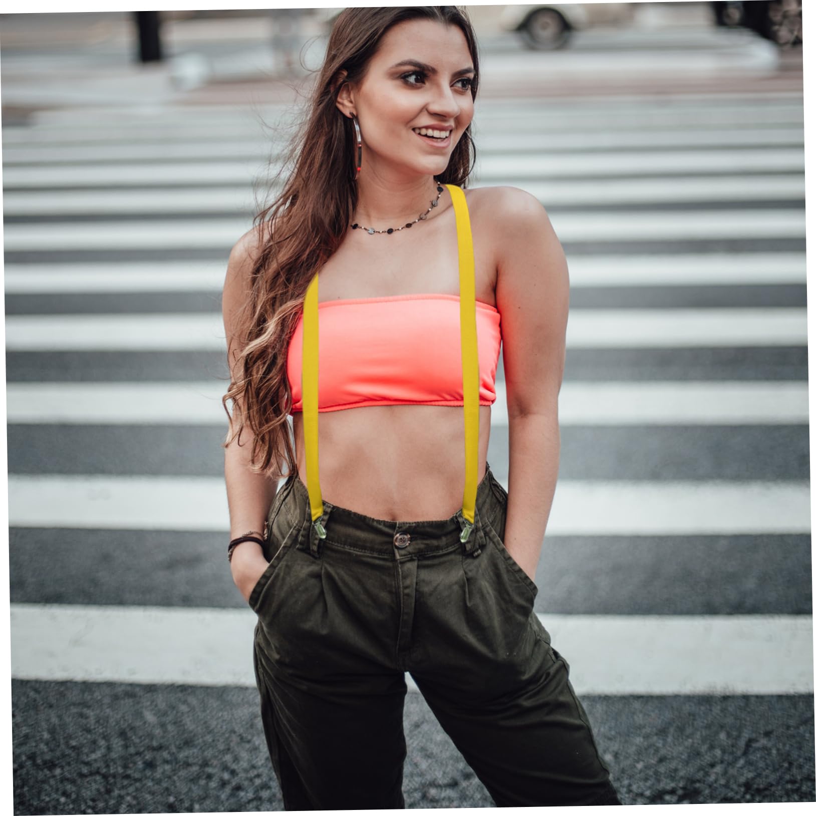 GALPADA 3pièces Pantalon à Bretelles Lumineuses Réglables Avec Clips Pour Festivals Et Fêtes Accessoire Pratique Et Stylé