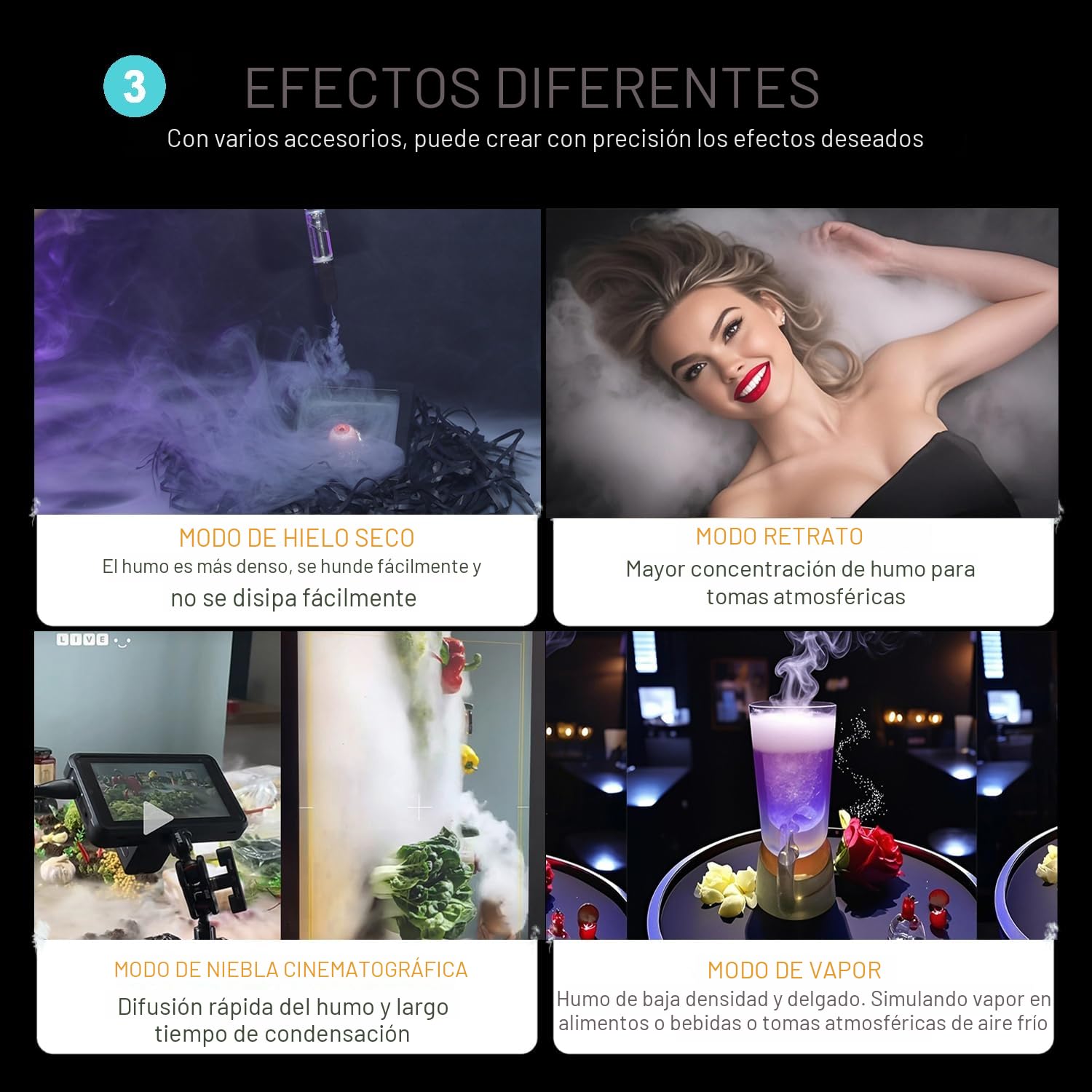 Máquina de niebla de mano, máquina de humo para fiestas de DJ en interiores, portátil, para fotografía, efectos de escenario al aire libre, Halloween, bodas