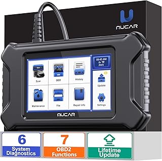 MUCAR CS6 OBD2 Scanner, Oil/EPB/SAS/ETS/TPMS/ABS/DPF 7 Reset, ABS+SRS+Transmission+Engine+Tire Pressure+Chassis 6 System Diagnostic Tool, Auto VIN, Lifetime Free Update