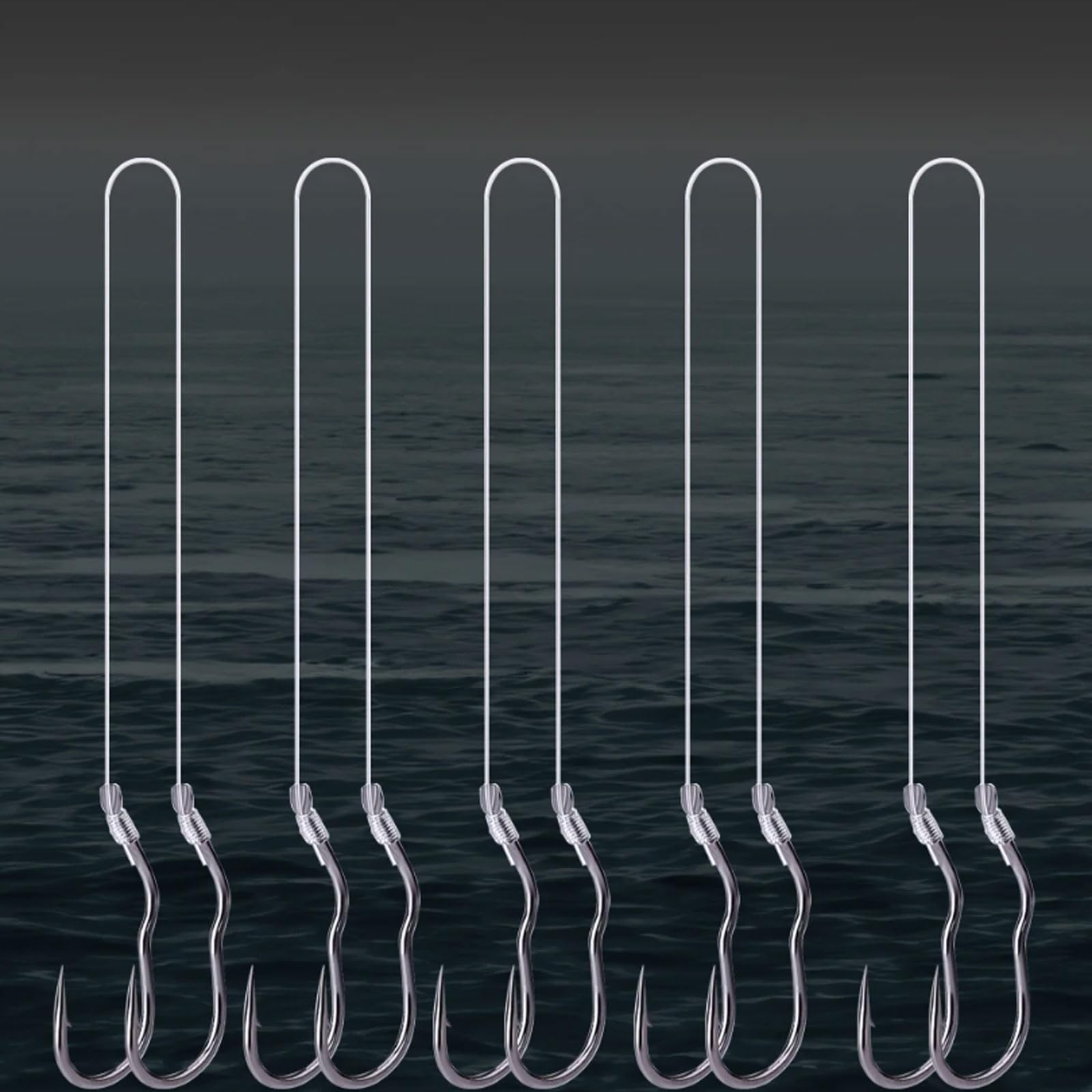 Amazon.com: OUFEIJIA Fish Hooks 24pcs High Carbon Steel Automatic