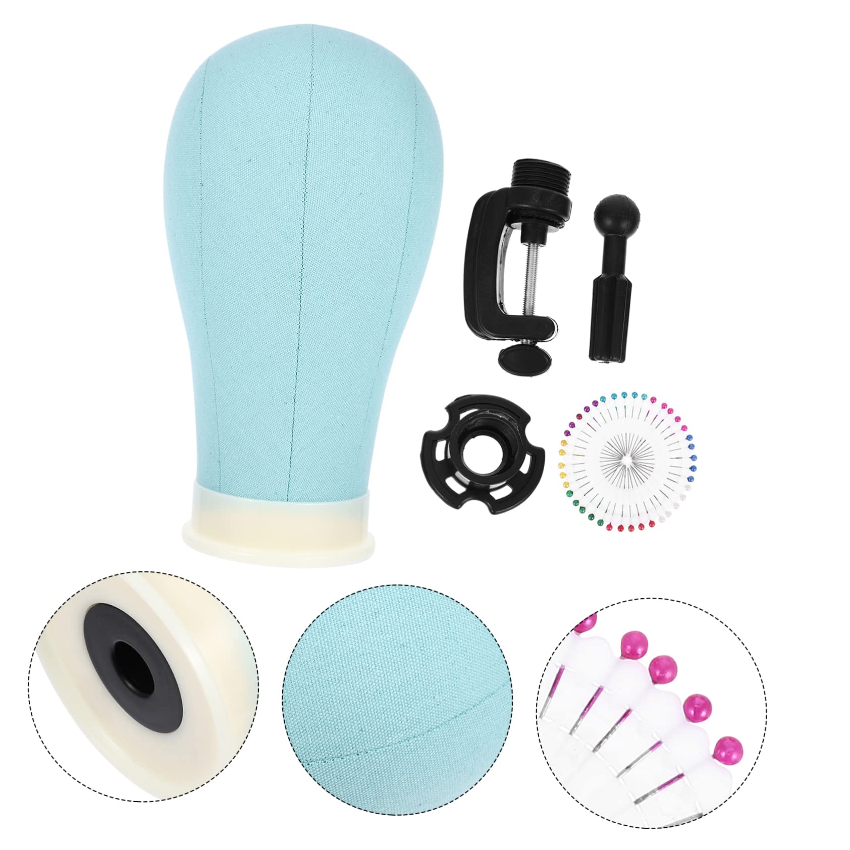 VINTORKY 1 Set Wig Head Model Holder Canvas Head for Wigs Hair Styling Training Head Practice Mannequin Head for Cosmetology