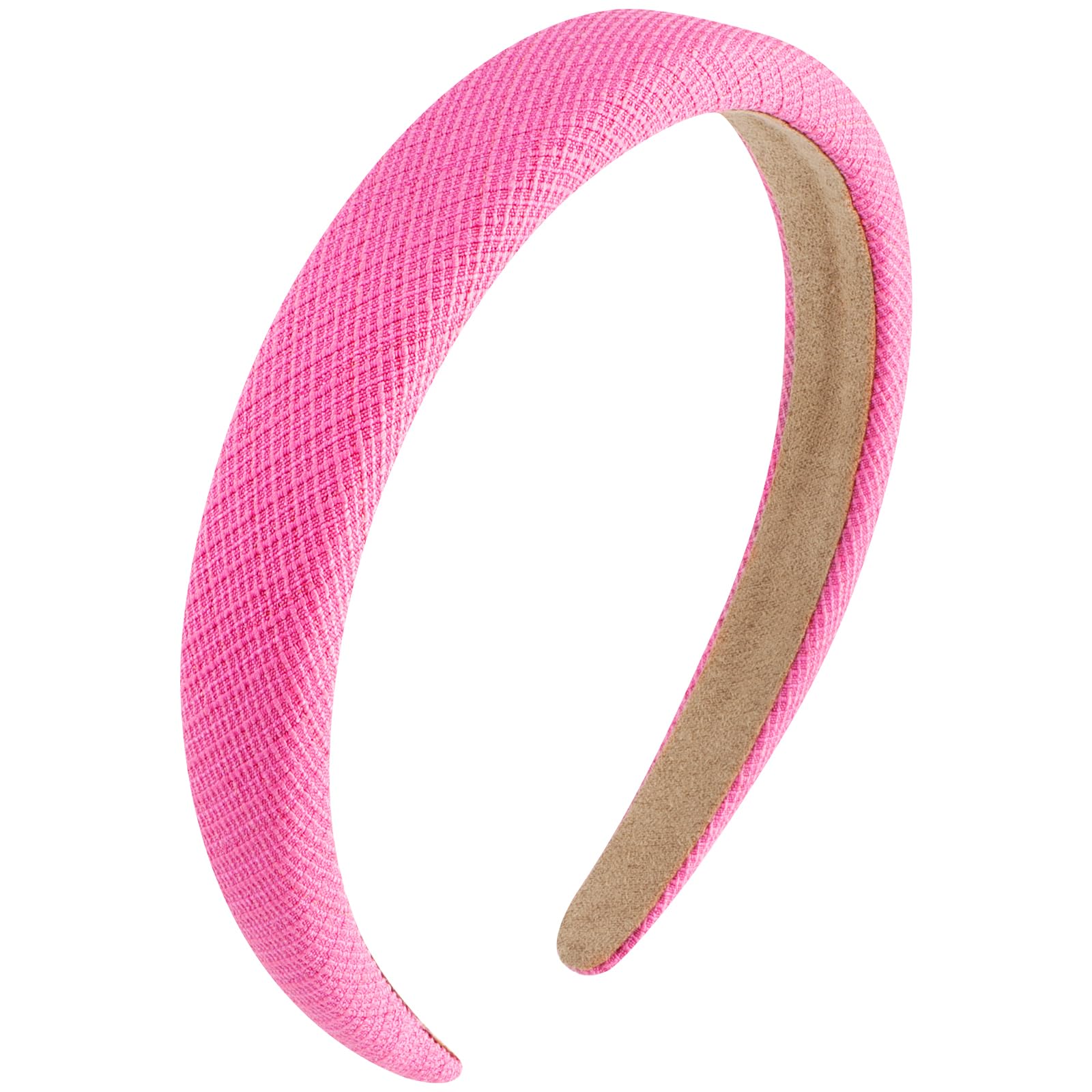 VELSCRUN Hot Pink Headband 1 Inch Headbands for Women Girls Non Slip Solid Hair Band for Women Christmas Halloween Cosplay Diy Holiday Head Band Hair Accessories Gifts for Mothers Sisters