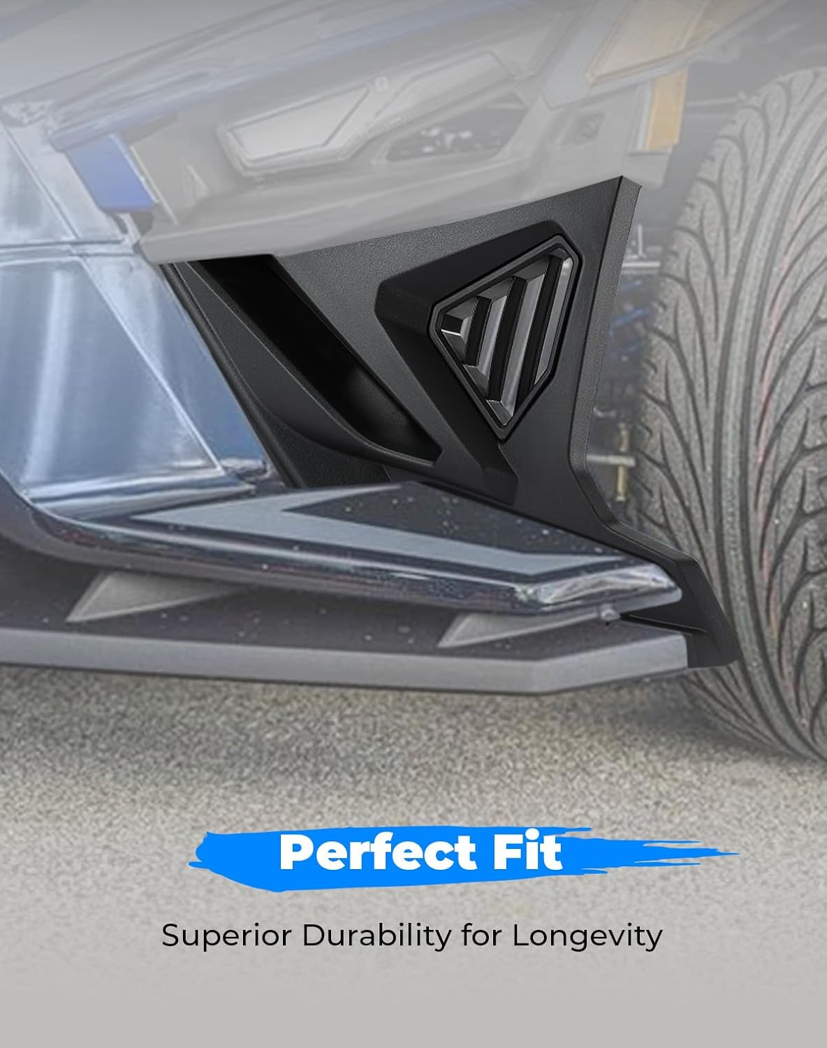 KEMIMOTO Front Lower Accent Panel Kit Compatible with Polaris Slingshot 2020-2026, Durable ABS Decorative Plate Replace #2884605 Housing Mount Accessories