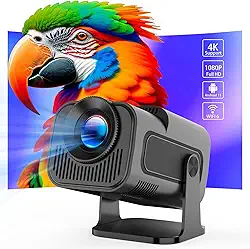 Mini Projetor Portátil, 4K 1080P Full HD, Android 11, 5G WiFi 6, Bluetooth 5.0, Foco Ajustável, Auto Correcção, HY320 Projetors Compatível com Phones/PS4/XBOX/Tablets, Suporte Airplay/Miracast/DLNA