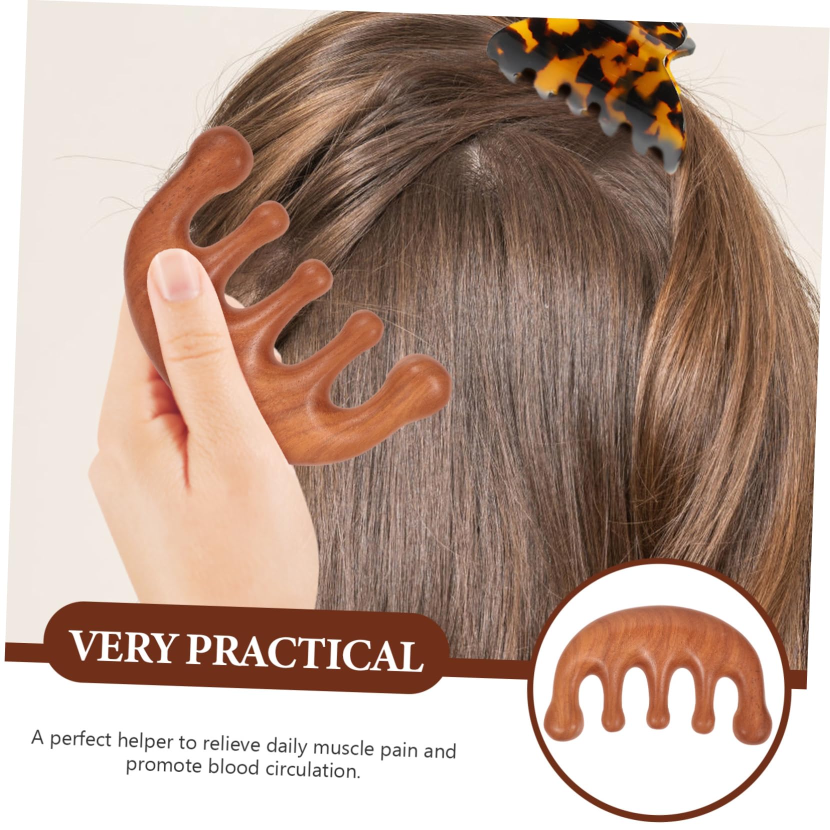 FOMIYES Massage Comb Scraping Scalp Comb Scalp Massager Wide Tooth Hair Comb Handheld Scratcher Massager Acupoint Massager Manual Scratcher Relaxation Massager