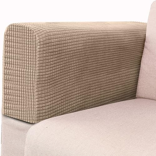 Miniatura 4 de SEWACC Protectores universales para reposabrazos de silla, funda elástica para reposabrazos de sofá, protector elástico para sofá reclinable, sofá