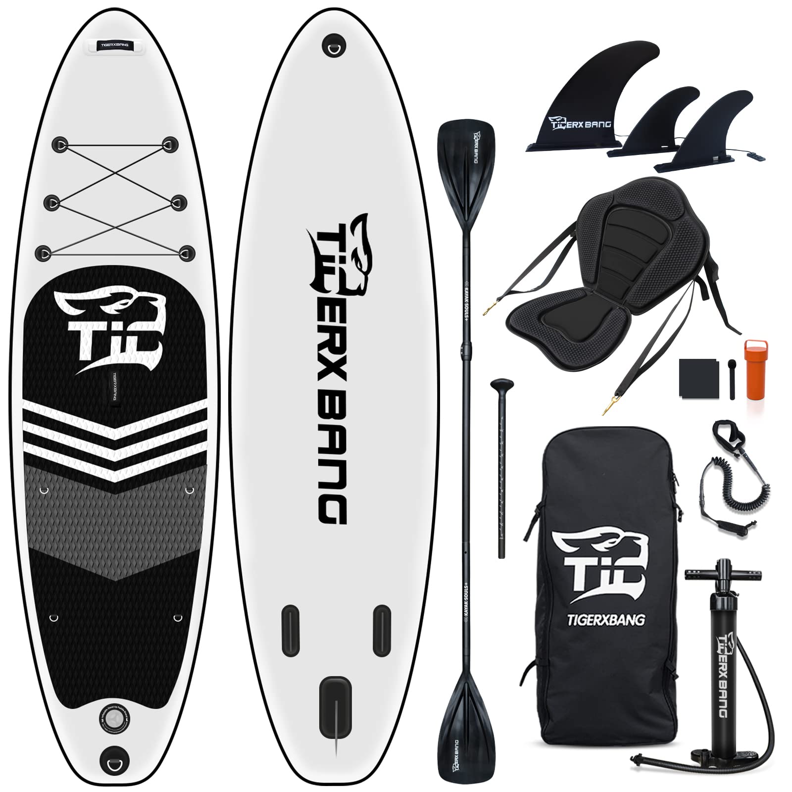 TIGERXBANG SUP Board Stand Up Paddle Board | 320x82x15cm | for Adults/Kids | ISUP Surfing Complete Kit