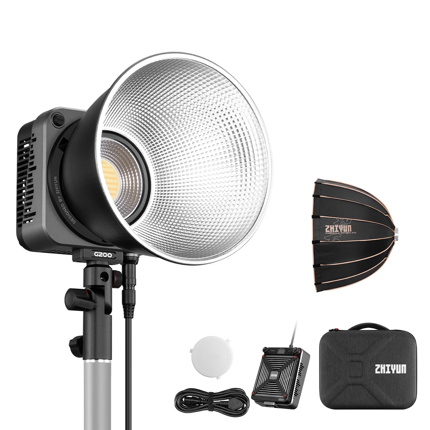 ZHIYUN MOLUS G200 収納ケース付き Amazon.com : ZHIYUN Molus G200 [Official] 200W COB Video