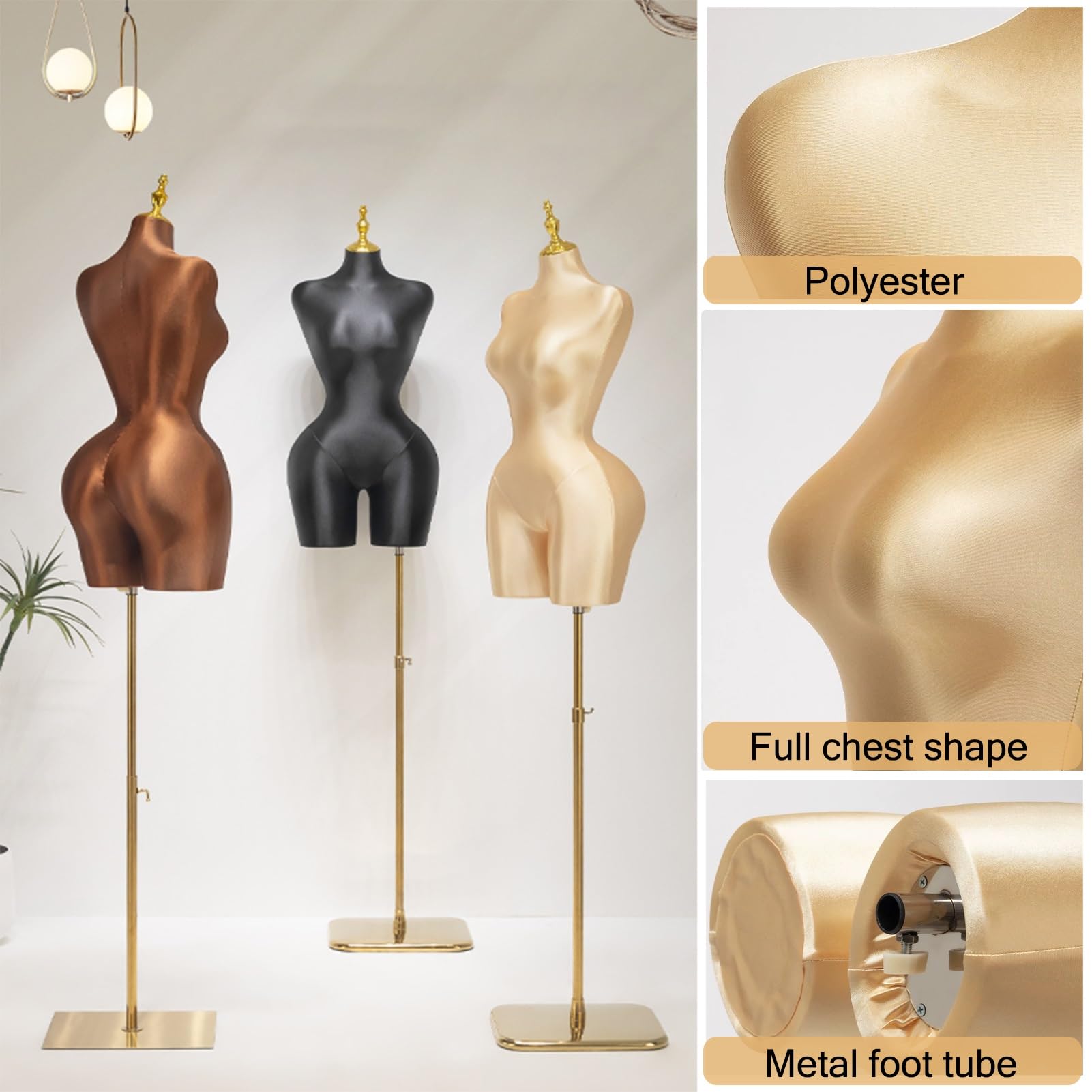 Schaufensterpuppe Sexy europäische und amerikanische Schaufensterpuppen für den weiblichen Körper in Übergröße, höhenverstellbares Kleidungsdisplaymodell Ma(Square)