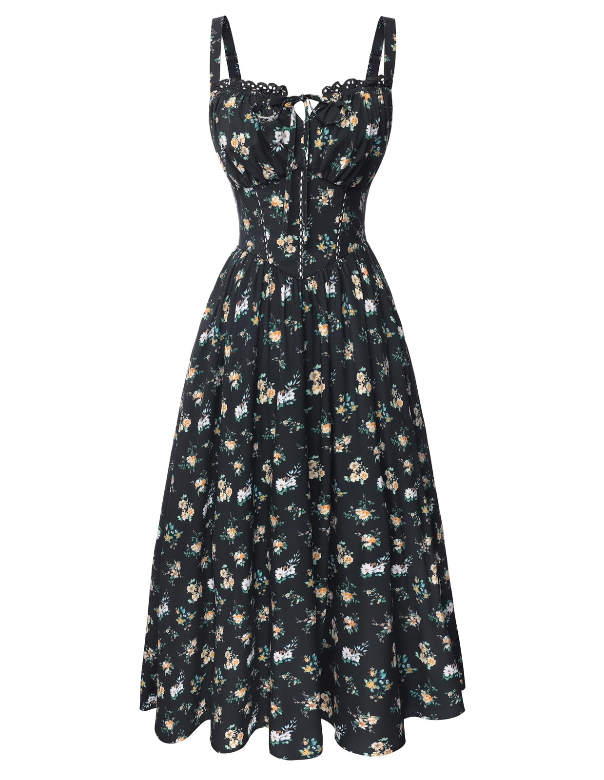Scarlet Darkness Women 2026 Floral Corset Dress Summer Milkmaid Sundress