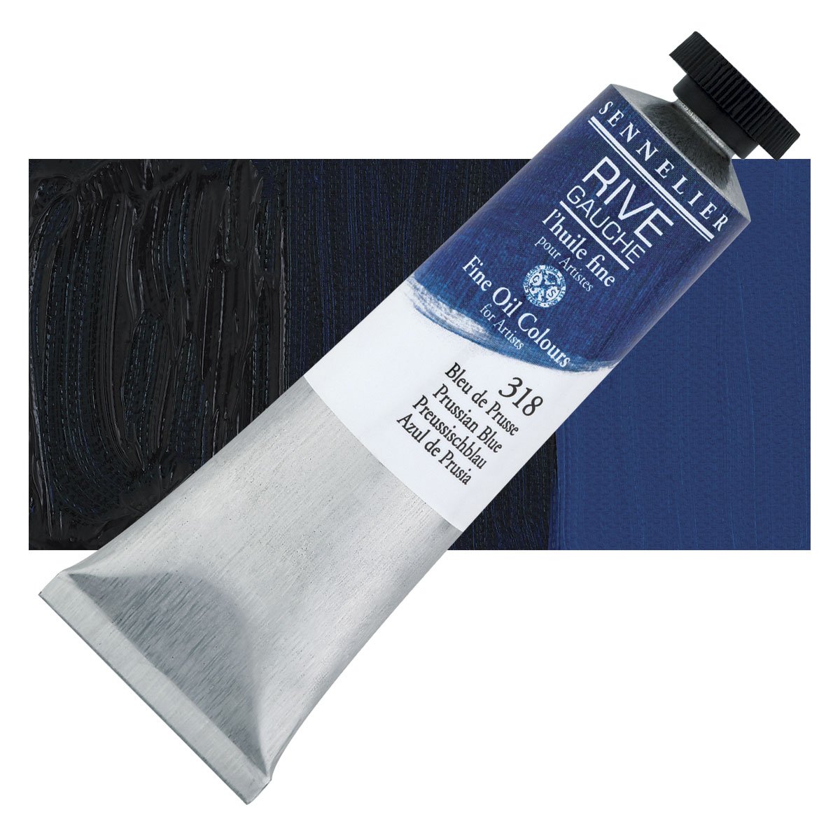 Sennelier Rive Gauche Artist Oil Color 200 ml Prussian Blue |Ideal for primed canvas, paper or panels with brushes, painting knives,Linseed Oil,solvents and texture mediums.