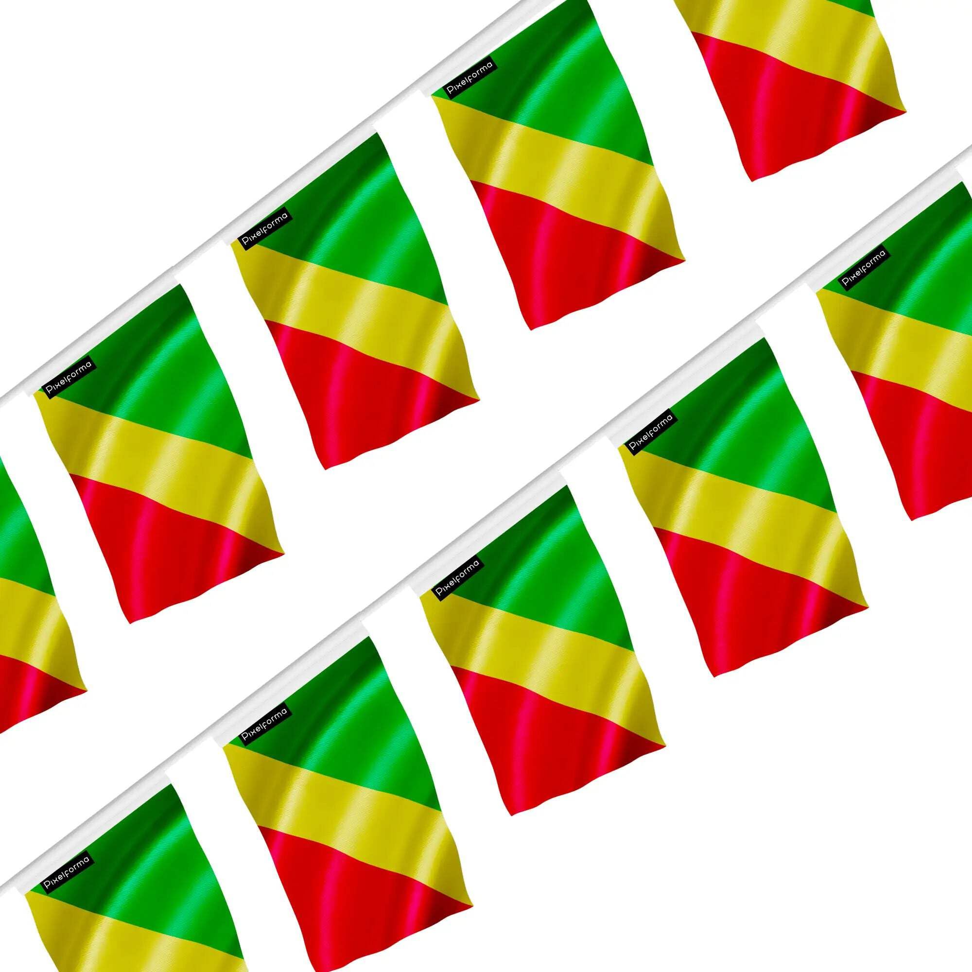 Drapeau Congo en guirlande de 50 pièces pour vos fêtes culturelles