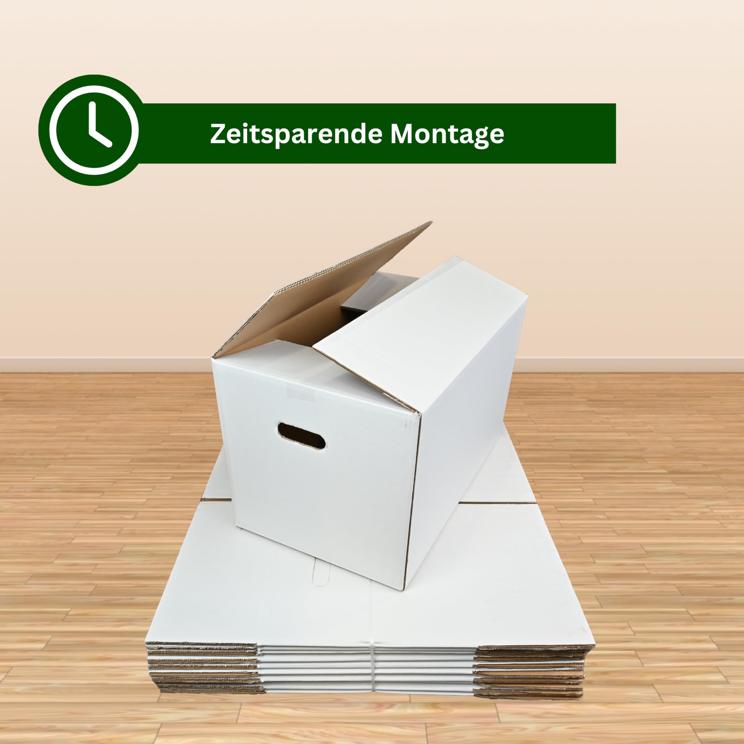 Parspack Verpackungen Umzugskarton, 585 x 350 x 335 mm, Versandkarton, Bücherkartons, Aktenkartons, Übersiedlungskarton, Umzugsbehälter, TOP Umzug,Karton, Weiß, 25 Stück, Stückpreis € 2,99