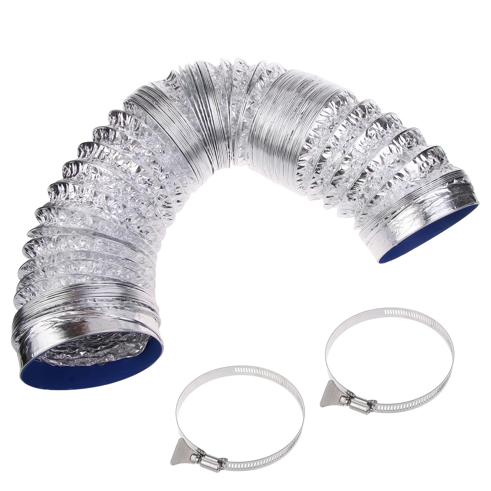 Tsophreniq 300Cm Aluminum Foil Hose Ventilation Exhaust Pipe Hood Air Duct 100Mm Diameter Fire-Proof High-Temperature Resistant Duct