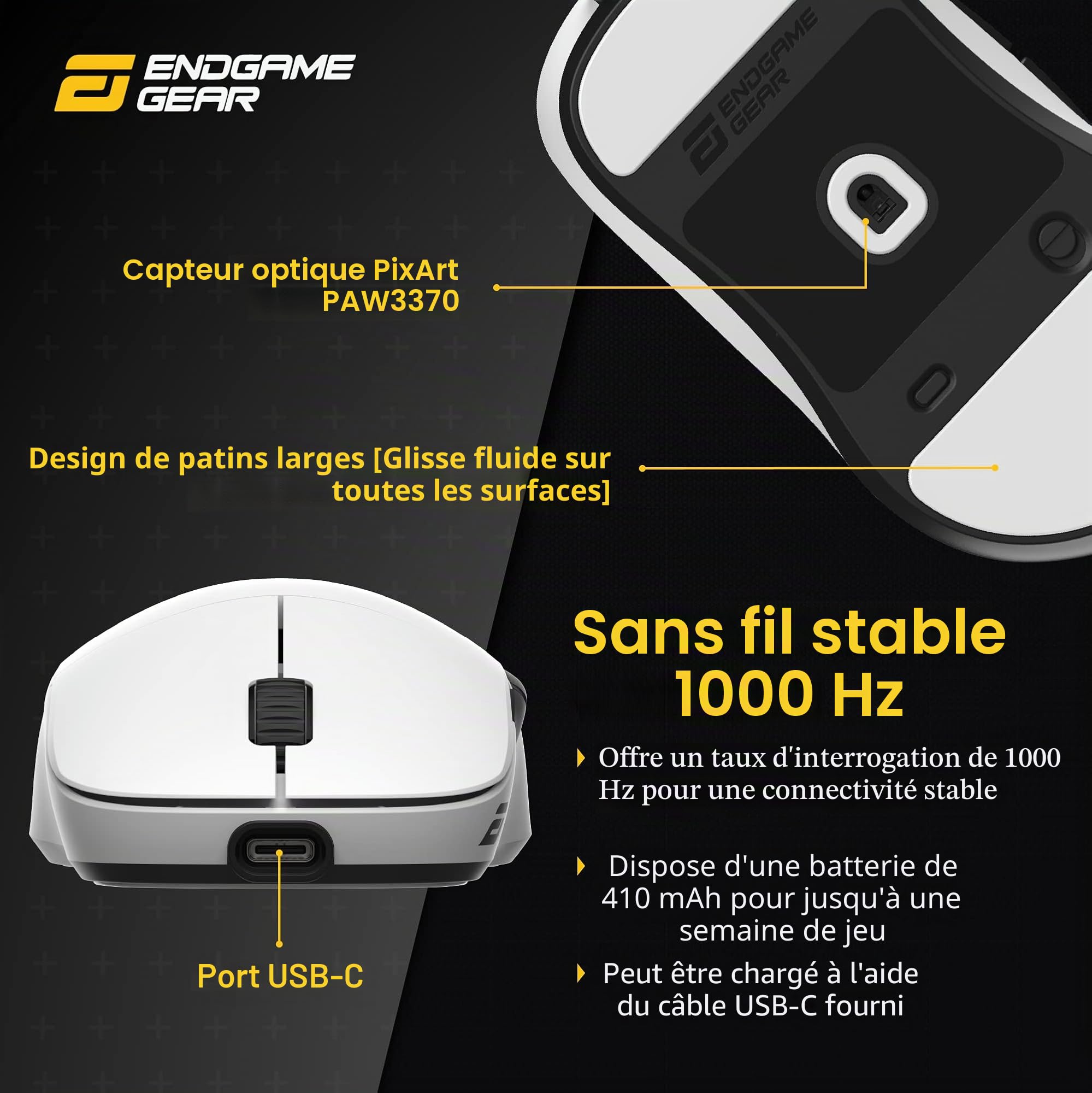 Endgame Gear XM2we Wireless Gaming Maus - weiß