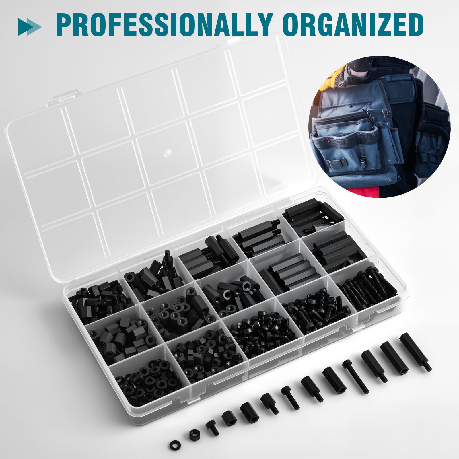 M3 Standoff Kit - 600 Pcs for Electronics & 3D Printing -6
