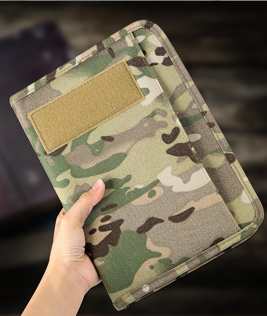 ACEXIER Classeur à anneaux pour extérieur avec 80 feuilles de papier ligné A5 - Carnet militaire résistant aux intempéries - Carnet tactique