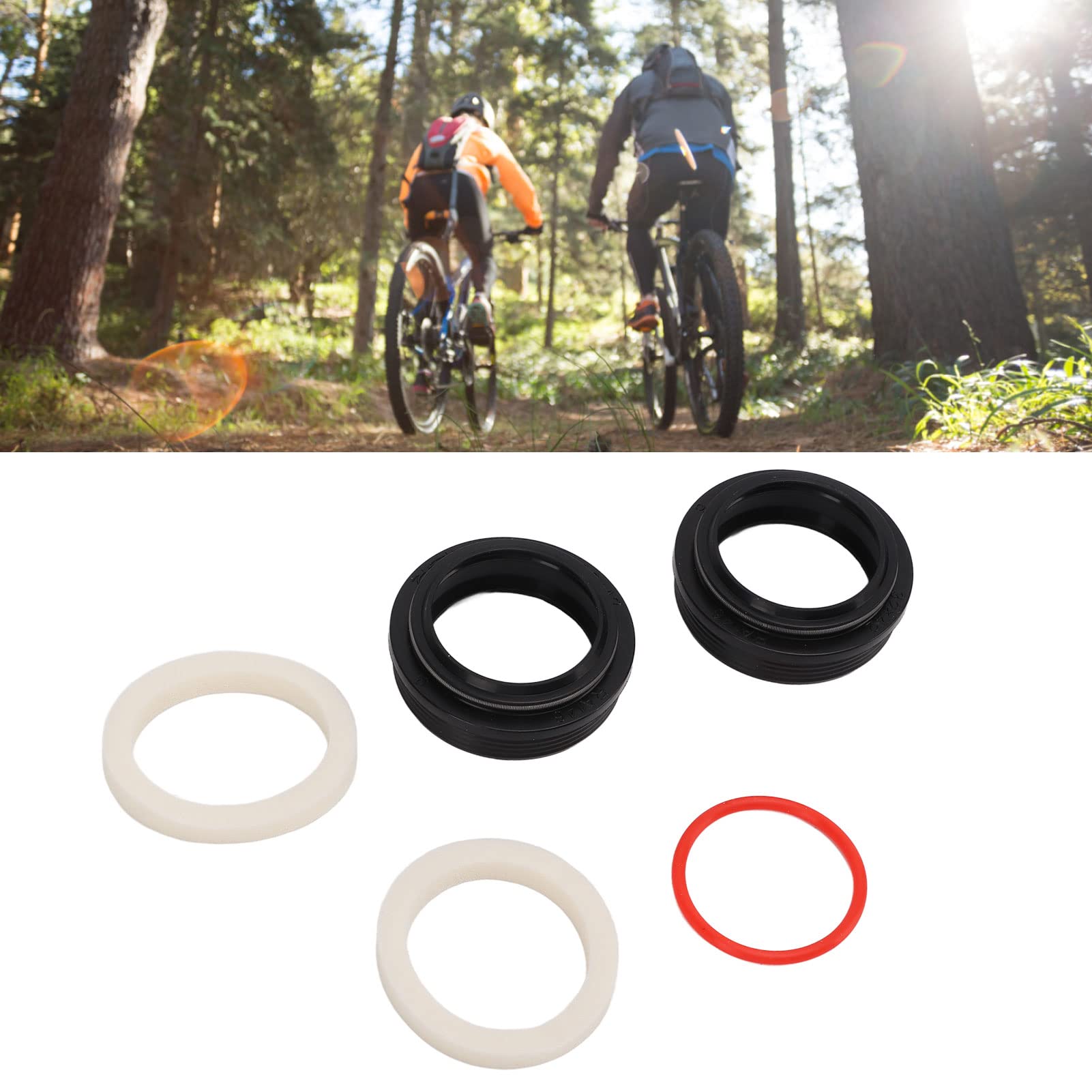 Sello de Polvo de Horquilla Delantera de Bicicleta, Kit de Limpiaparabrisas de Baja Fricción de 32 Mm Anillo de Espuma de Sello de Polvo Kit de Anillo o para Kit de Anillos de Espuma de Horquilla de S