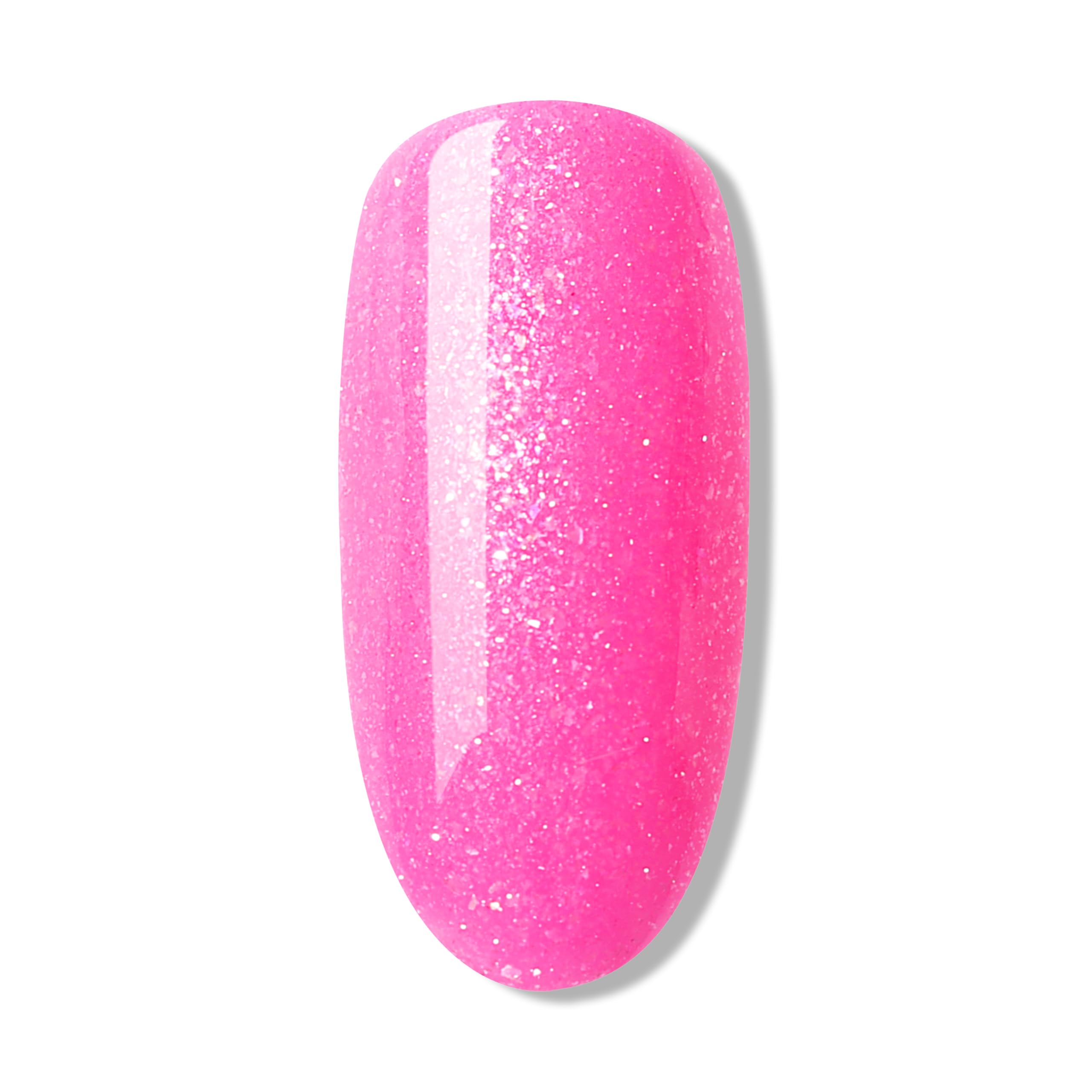 Bluesky Gel Nail Polish 10ml, Coral Shimmer - SS2624, Pink Glitter Gel Nail Polish for 21 Day Manicure, Requires Curing Under LED UV Nail Lamp