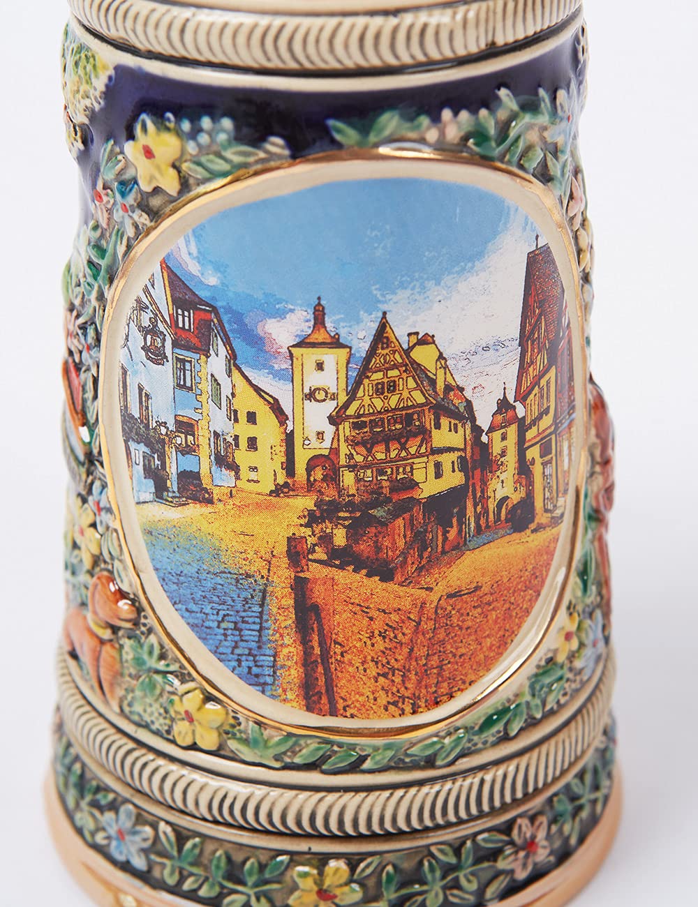 Bierkrug Mit Deckel Deutscher Bierseidel Steinkrug Oktoberfest Trinkbecher Bayern Geschenk Für Männer Vater Bierliebhaber Keramik 600ml