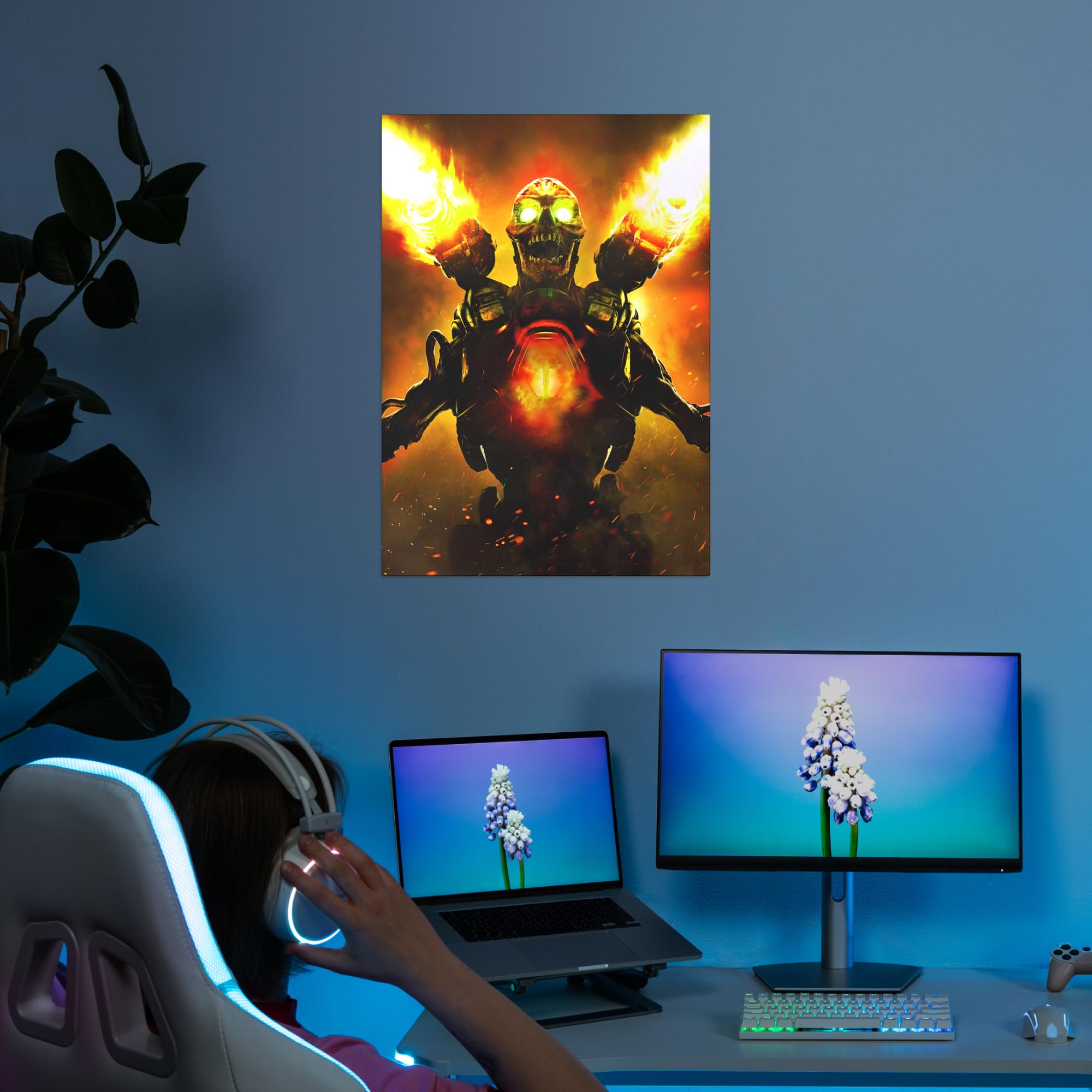 Displate - Poster In Metallo - Montato a Magnete - DOOM - The Revenant