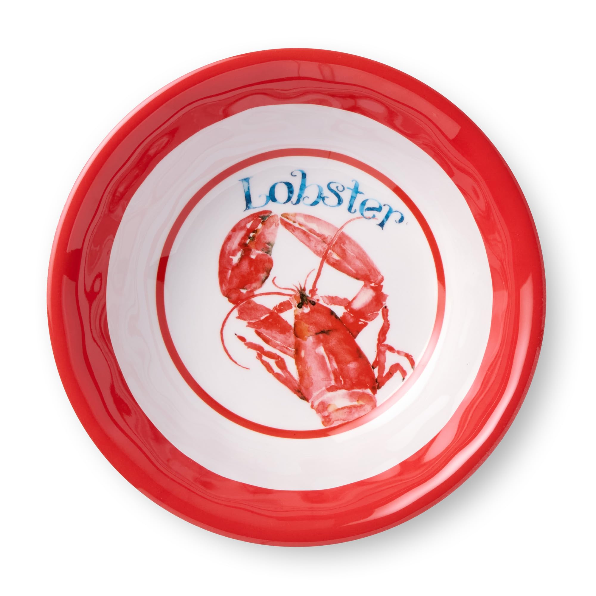 Beach House Lobster 22 oz. Melamine All-Purpose Bowls – Set of 6, Durable, Shatterproof, Lightweight, and Dishwasher-Safe